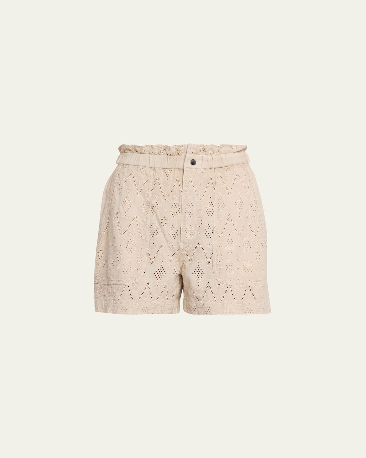 Etoile Isabel Marant Kisha Eyelet-Embroidered Twill Shorts