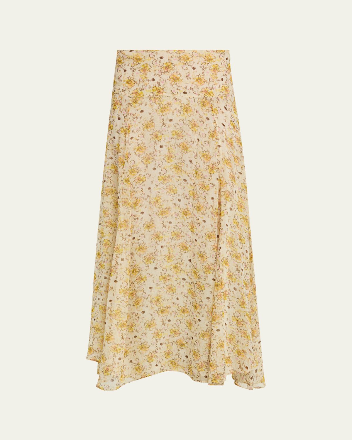Etoile Isabel Marant Fran Floral Georgette Maxi Skirt