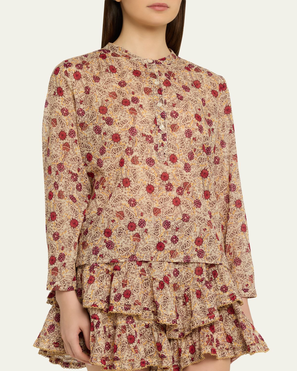 Etoile Isabel Marant Maria Floral Cotton Top | Thumbnail 4 Etoile Isabel Marant Maria Floral Cotton Top | Thumbnail 4