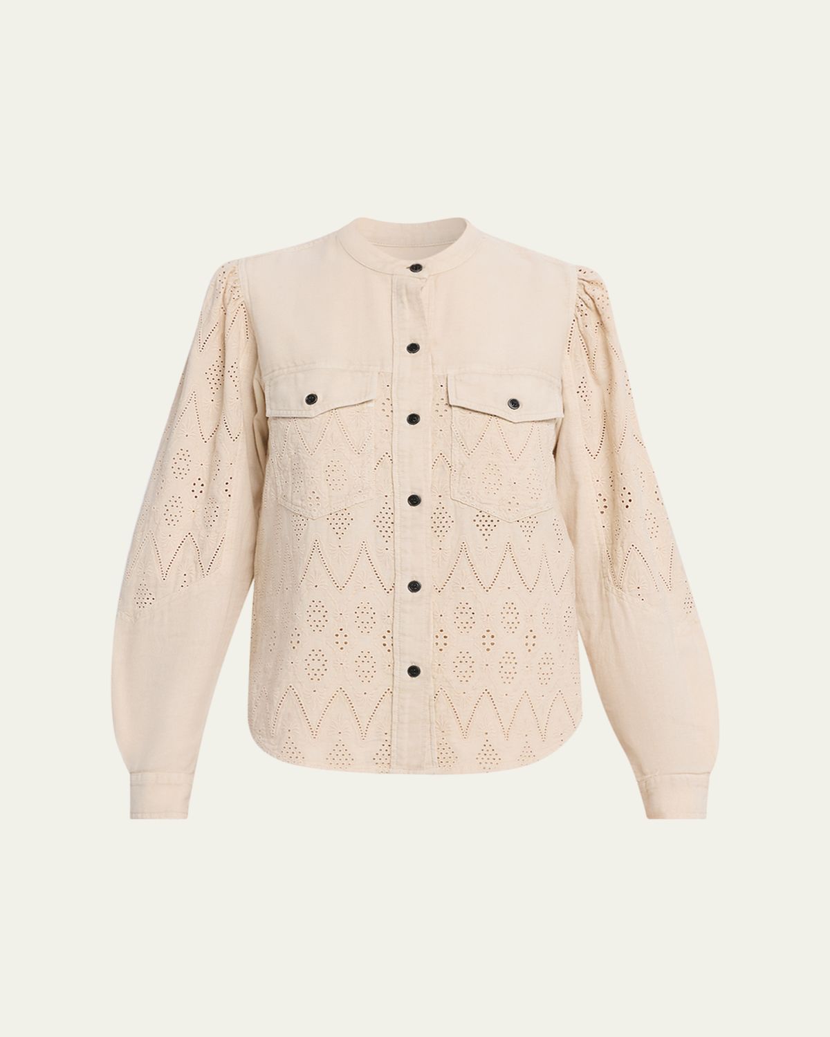 Etoile Isabel Marant Kaina Eyelet Cotton Button-Front Shirt | Thumbnail 5 Etoile Isabel Marant Kaina Eyelet Cotton Button-Front Shirt | Thumbnail 5