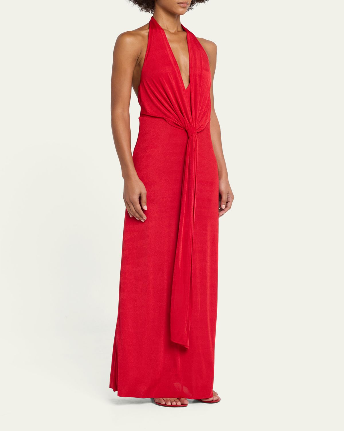 SEROYA Kayla Draped Jersey Maxi Dress | Thumbnail 4 SEROYA Kayla Draped Jersey Maxi Dress | Thumbnail 4