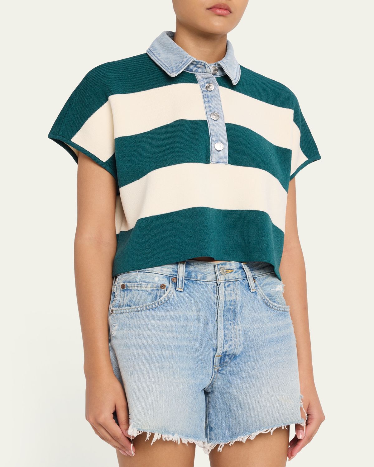SEROYA Corsa Striped Cotton Top | Thumbnail 4 SEROYA Corsa Striped Cotton Top | Thumbnail 4
