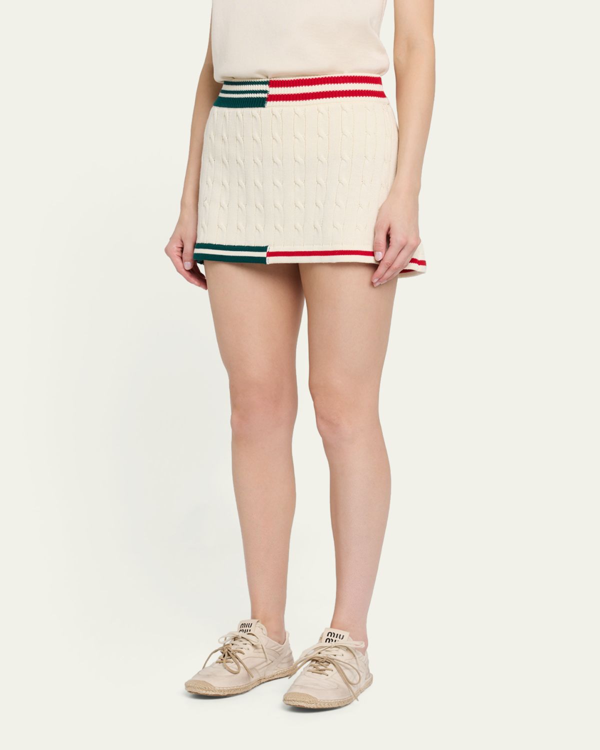 SEROYA Pearson Cable-Knit Mini Skirt | Thumbnail 4 SEROYA Pearson Cable-Knit Mini Skirt | Thumbnail 4