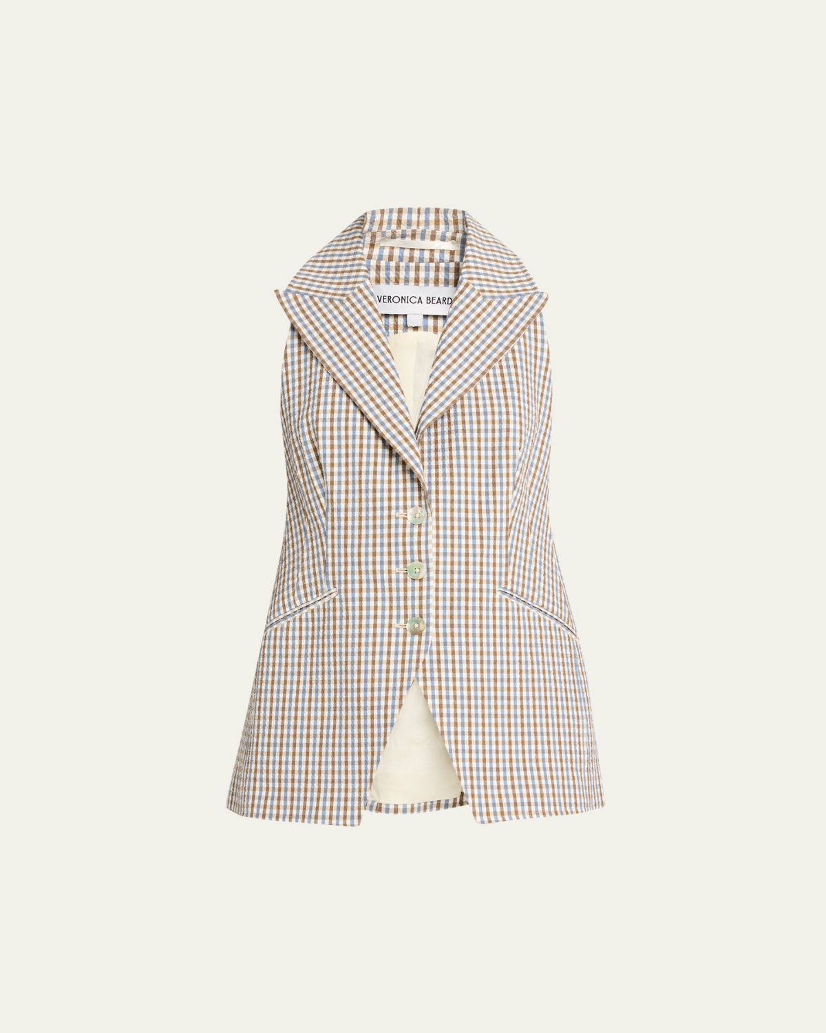 Veronica Beard Costa Seersucker Vest