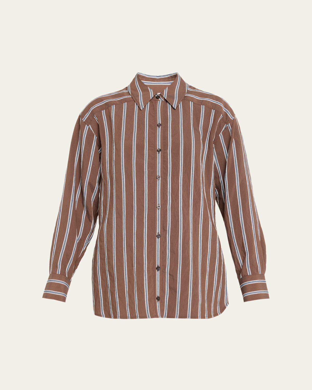 Veronica Beard Lloyd Stripe Button-Front Shirt | Thumbnail 6