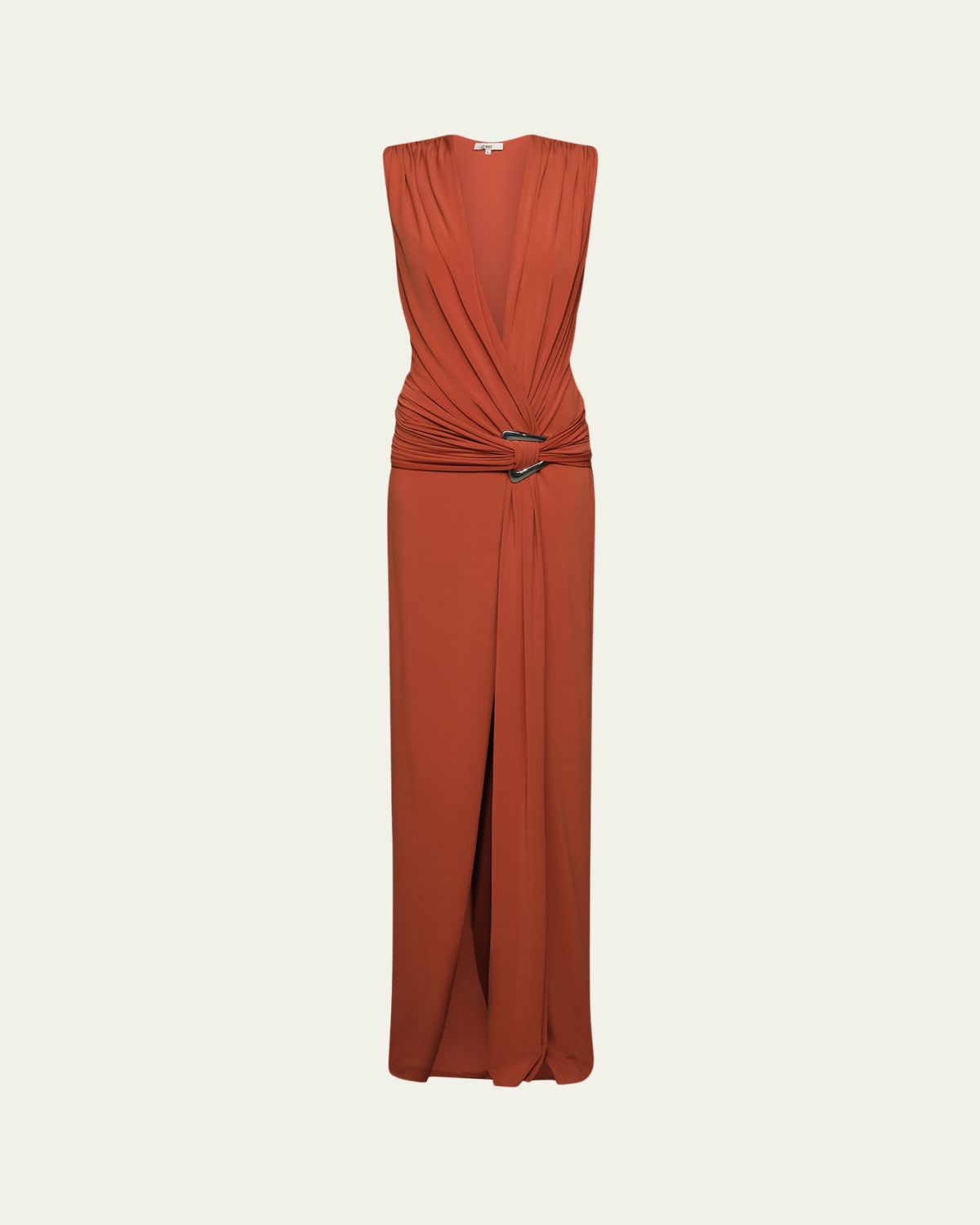 Et Ochs Jil Plunging Draped Column Gown