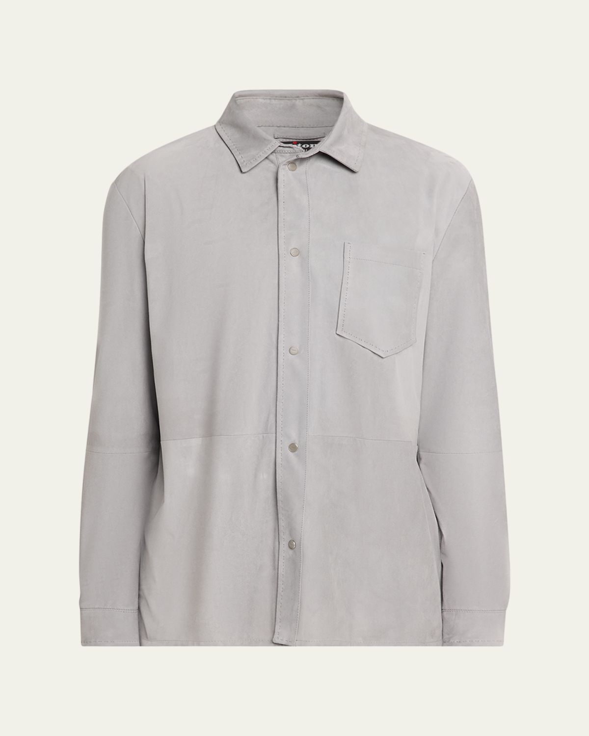 Kiton Men's Cotton Snap-Placket Shirt Jacket