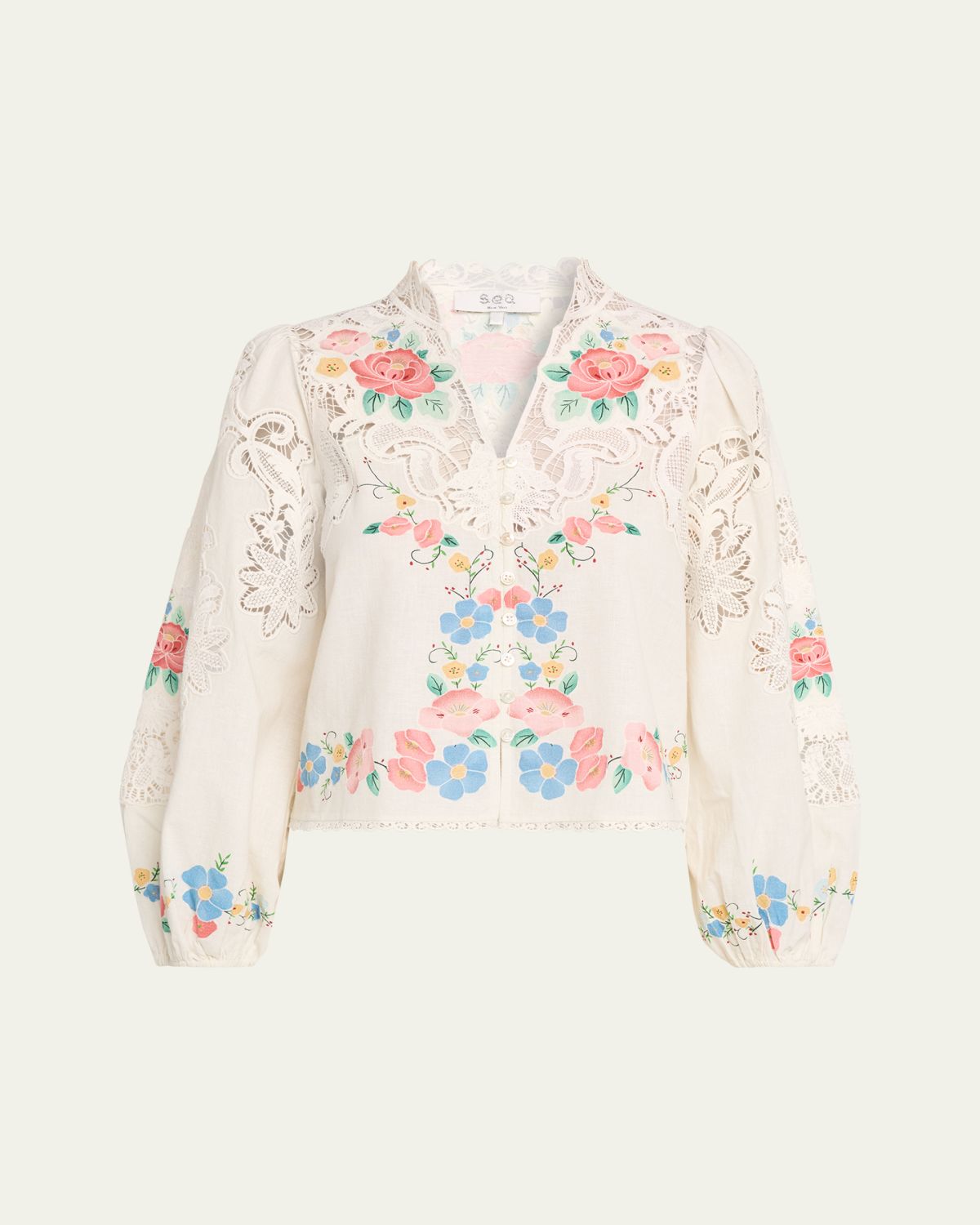 Sea Astrid Floral Embroidered Blouse
