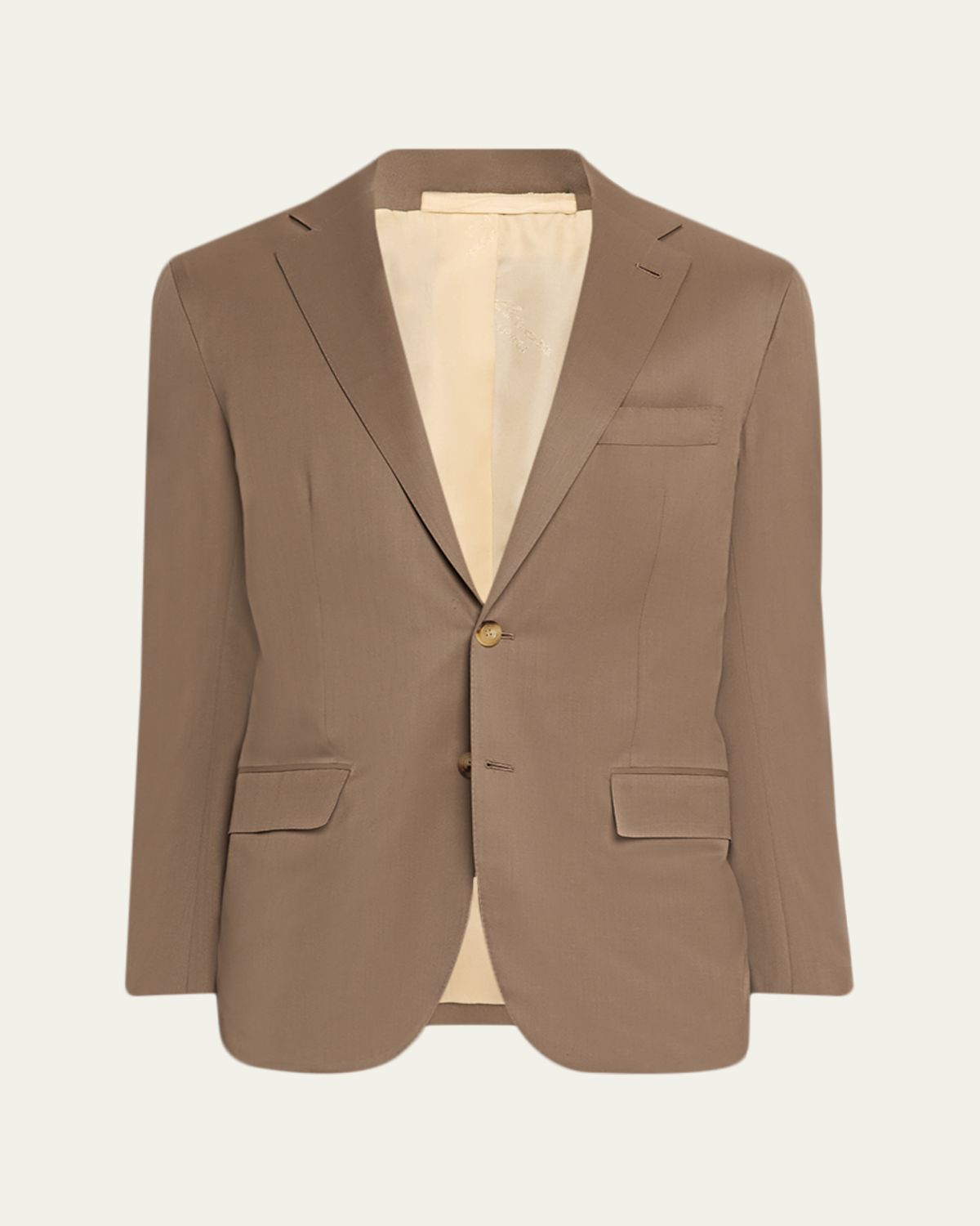 Kiton Men's Solid Wool Single-Breasted Sport Coat
