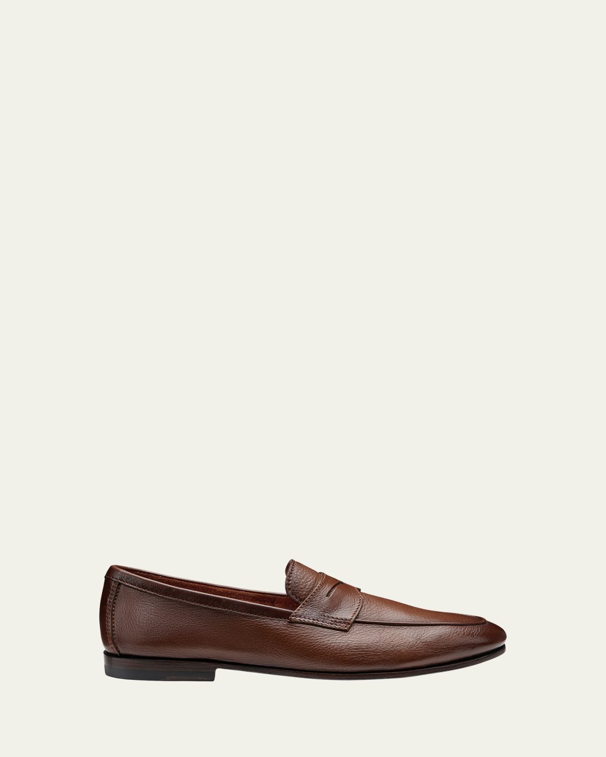 Santoni Men's Carlo Leather Penny Loafers
