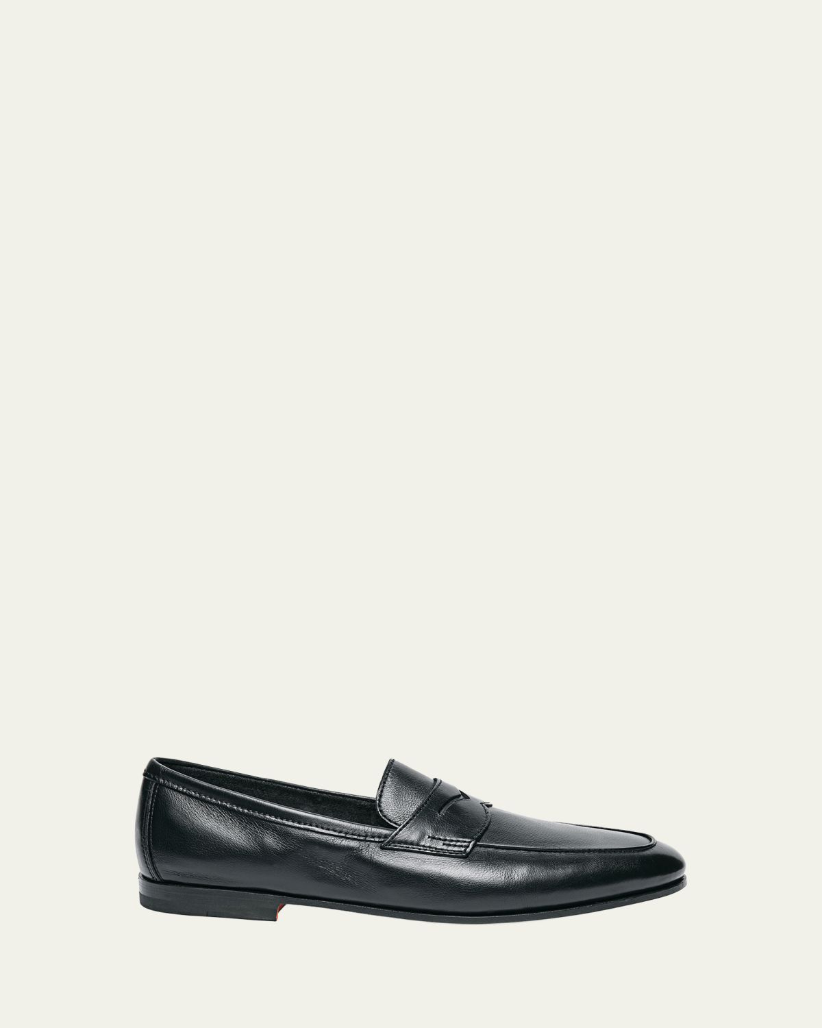 Santoni Men's Carlo Soft Leather Reverse Goodyear Penny Loafers