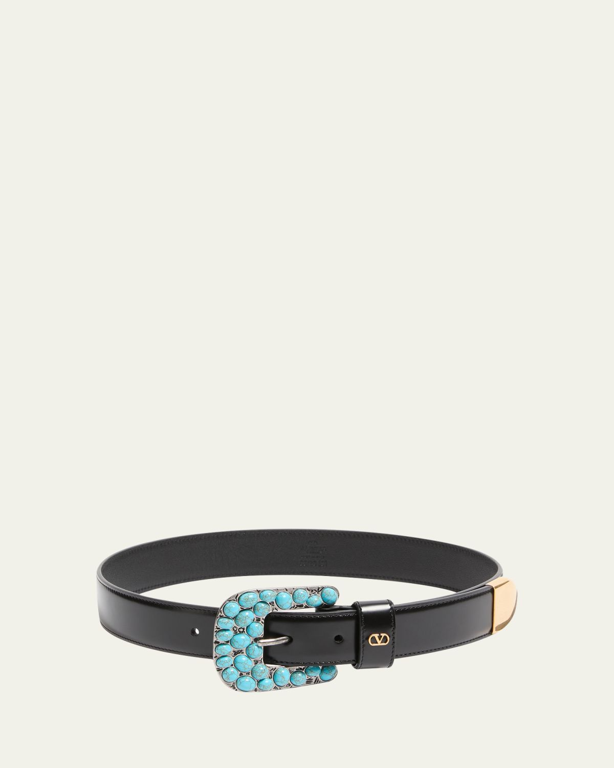 Valentino Garavani VLogo Signature Brushed Calfskin Belt, 30mm | Thumbnail 4 Valentino Garavani VLogo Signature Brushed Calfskin Belt, 30mm | Thumbnail 4