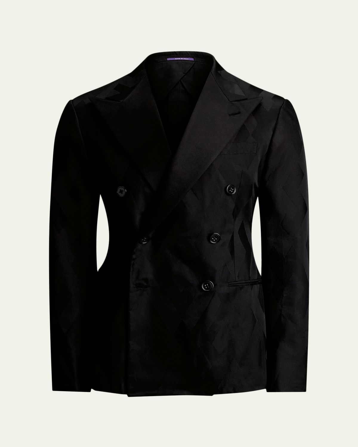 Ralph Lauren Purple Label Men's Geometric Peak Lapel Double-Breasted Sport Coat
