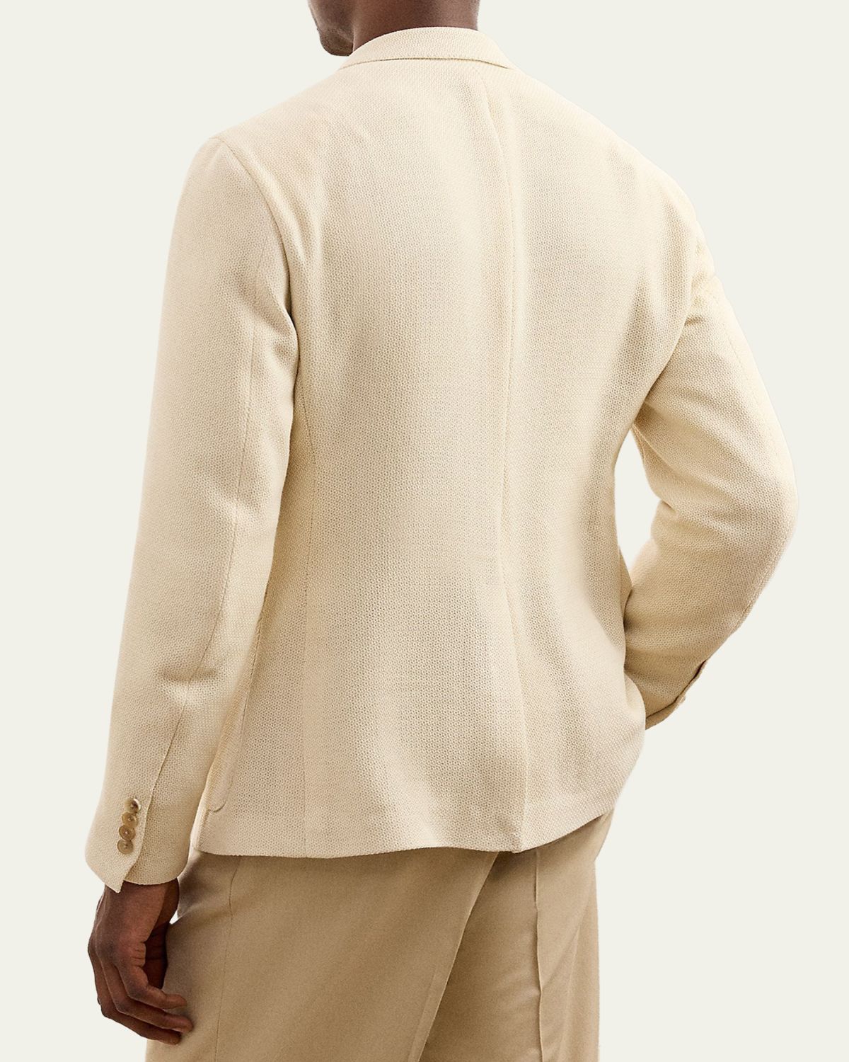Ralph Lauren Purple Label Men's Cotton Panama Weave Single-Breasted Blazer | Thumbnail 3 Ralph Lauren Purple Label Men's Cotton Panama Weave Single-Breasted Blazer | Thumbnail 3