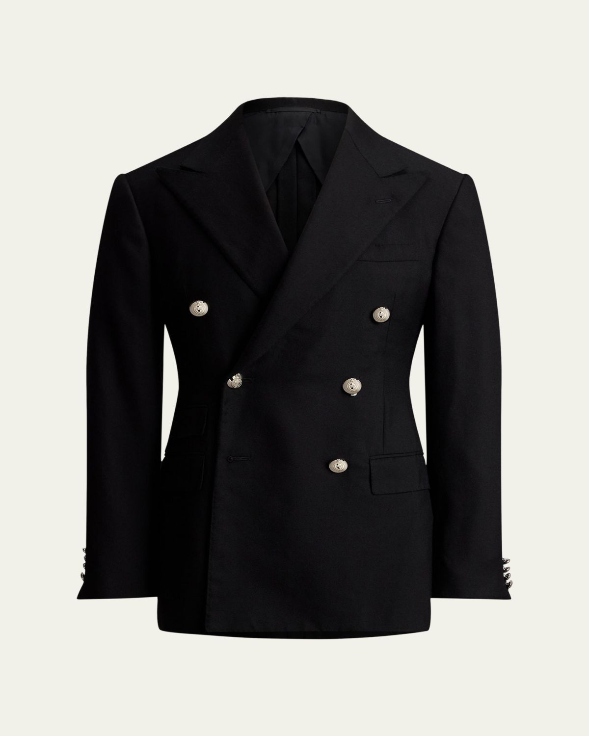 Ralph Lauren Purple Label Men's Cashmere and Wool Peak Lapel Double-Breasted Blazer