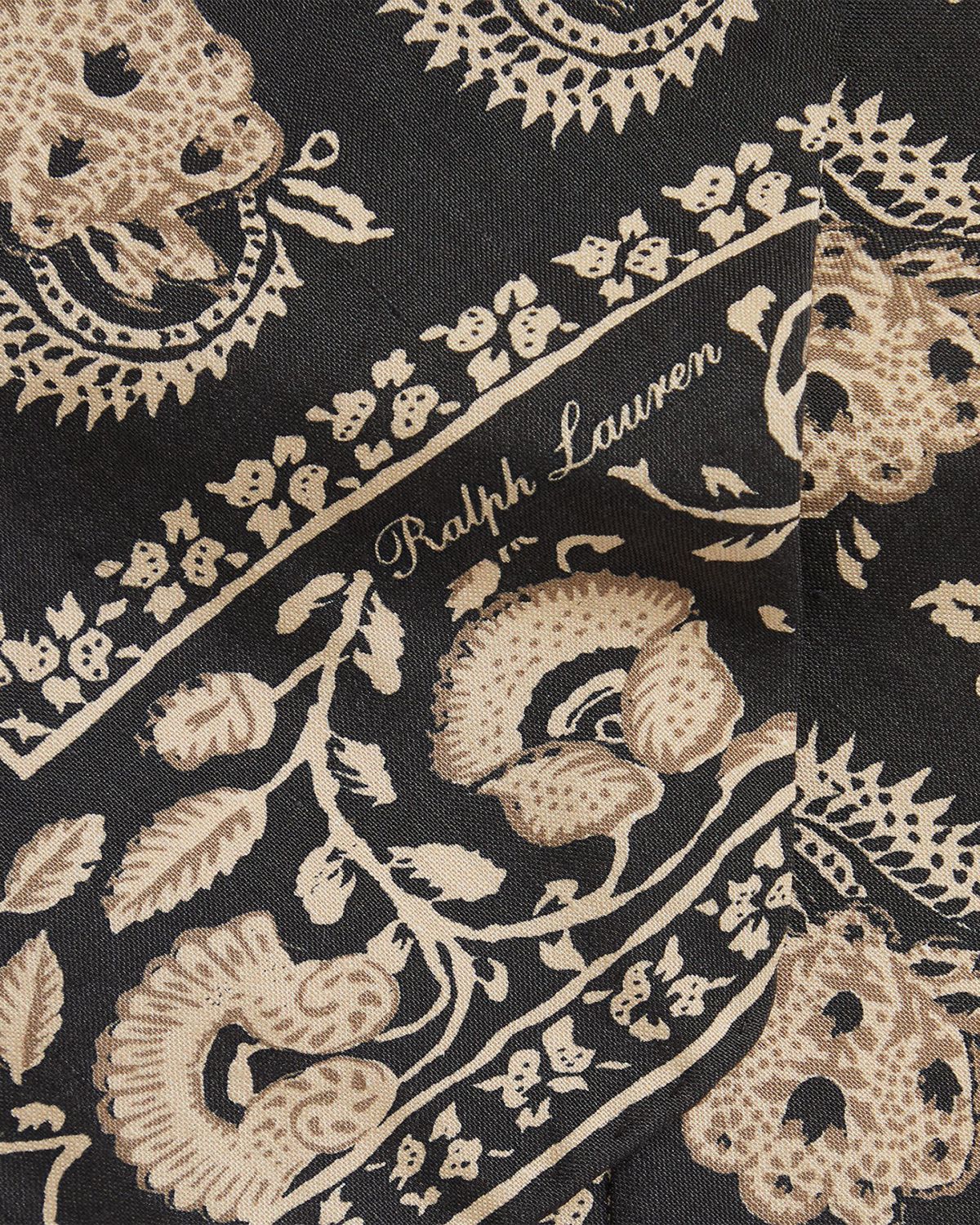 Ralph Lauren Purple Label Men's Woodblock Paisley Linen Neckerchief | Thumbnail 3