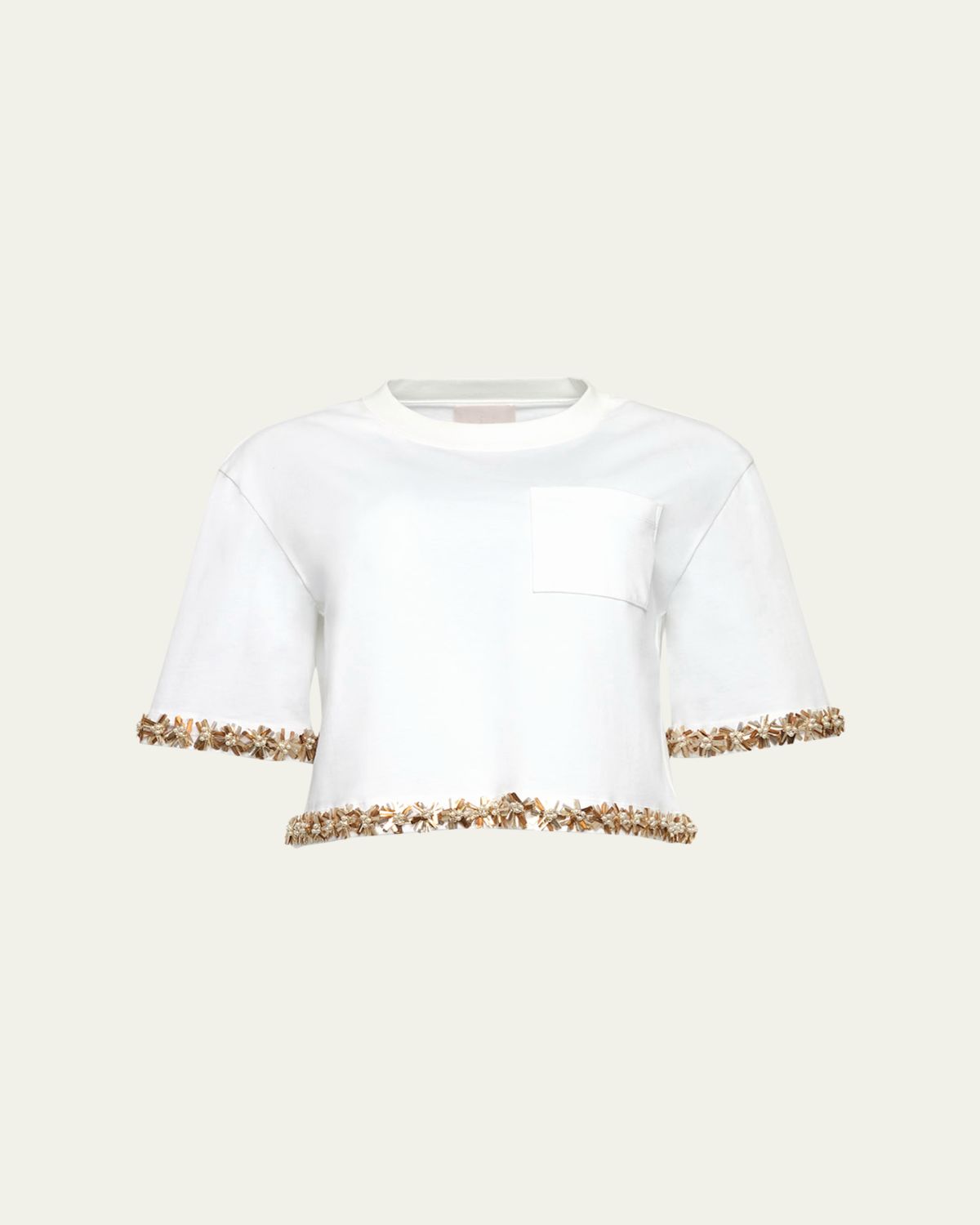 Cinq a Sept Asa Embellished Sunflare Floral Tee