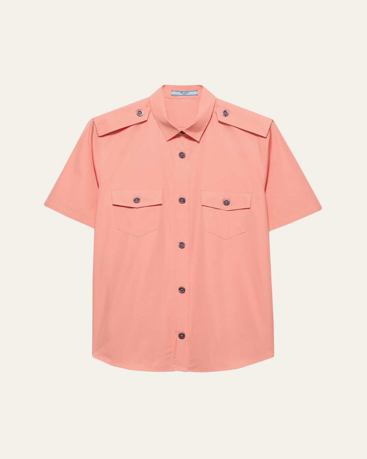 Prada Short-Sleeve Cotton Utility Shirt