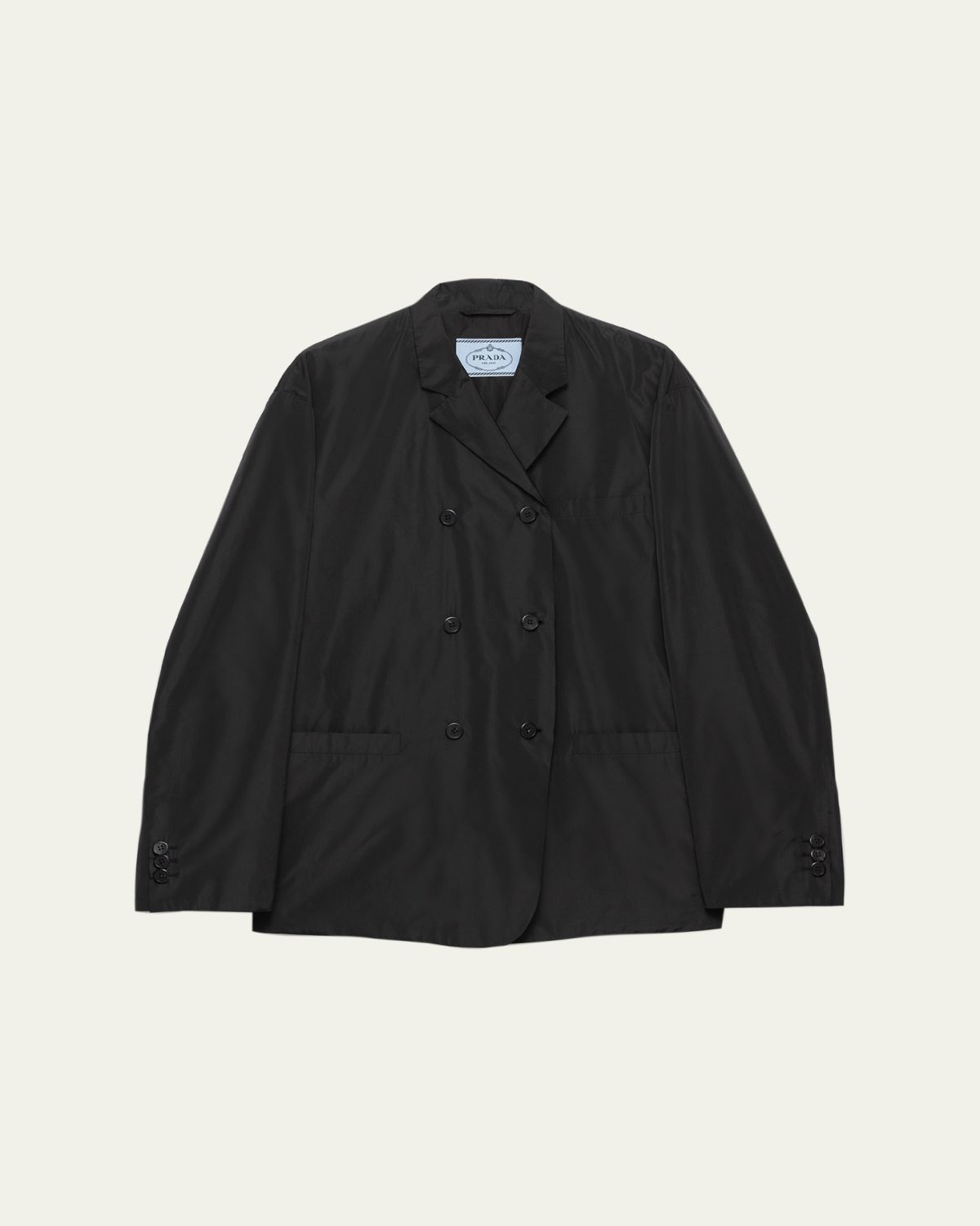 Prada Silk Taffeta Double-Breasted Jacket | Thumbnail 4 Prada Silk Taffeta Double-Breasted Jacket | Thumbnail 4