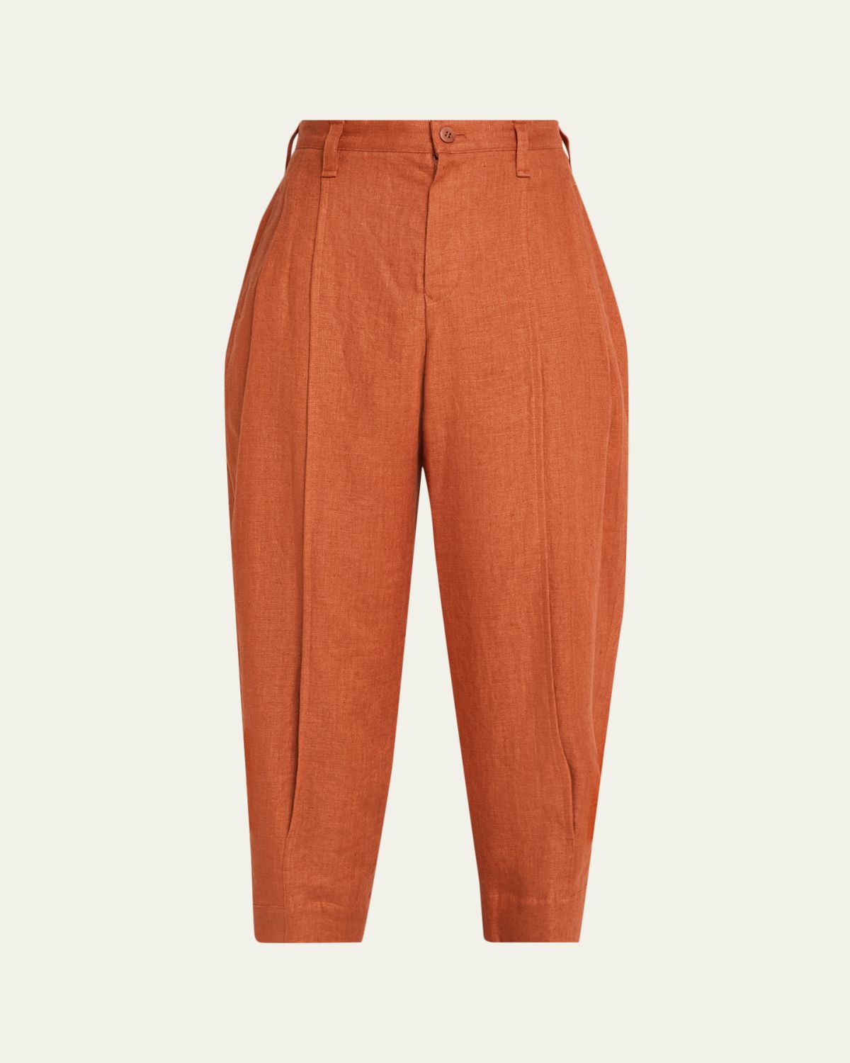 IM MEN Men's Linen Pleated Tapered-Leg Trousers