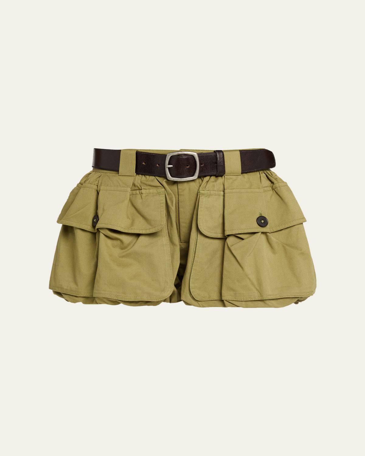 Sea Andrea Workwear Bubble-Hem Shorts