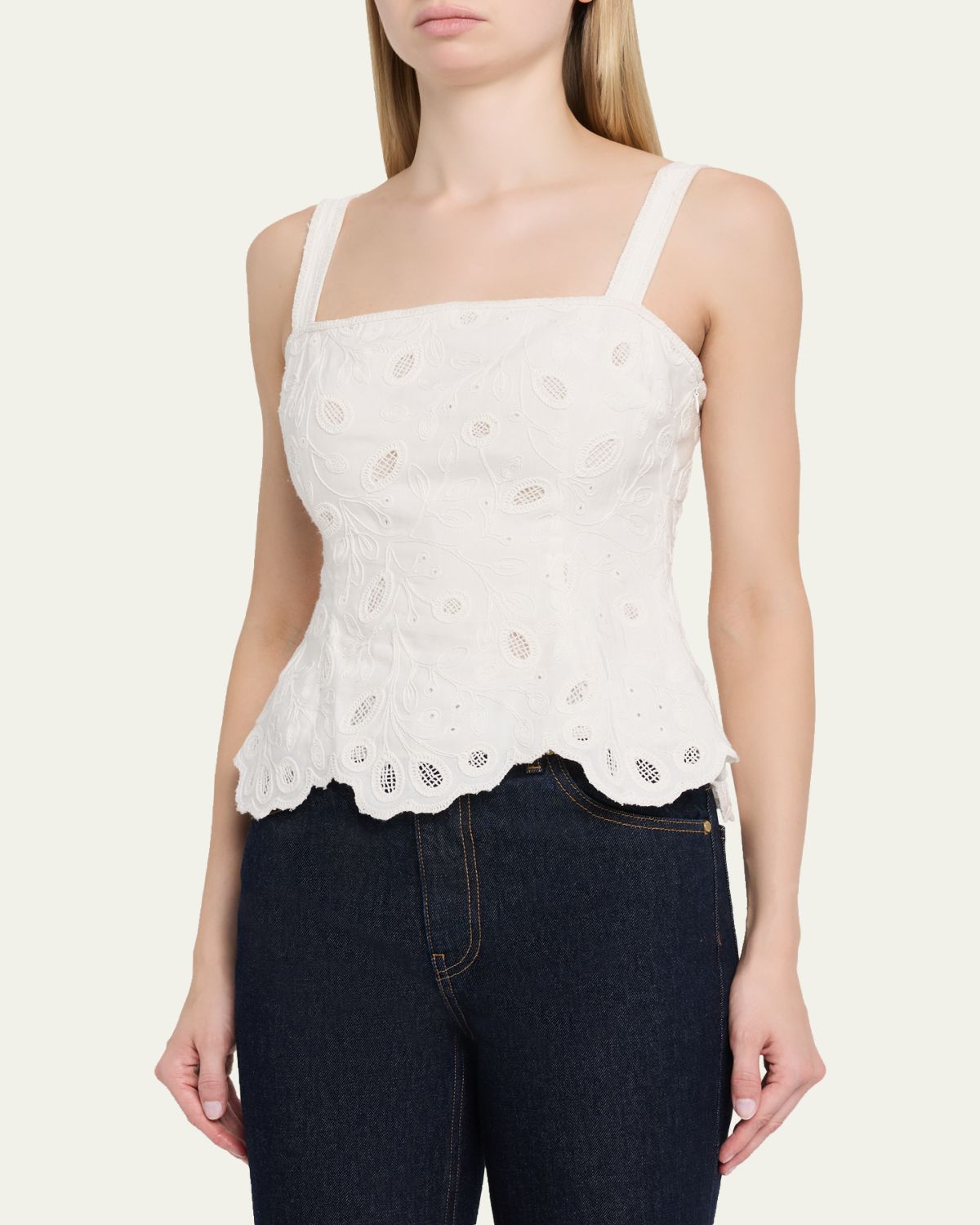 SIMKHAI Delaney Embroidered Bustier Top | Thumbnail 4 SIMKHAI Delaney Embroidered Bustier Top | Thumbnail 4