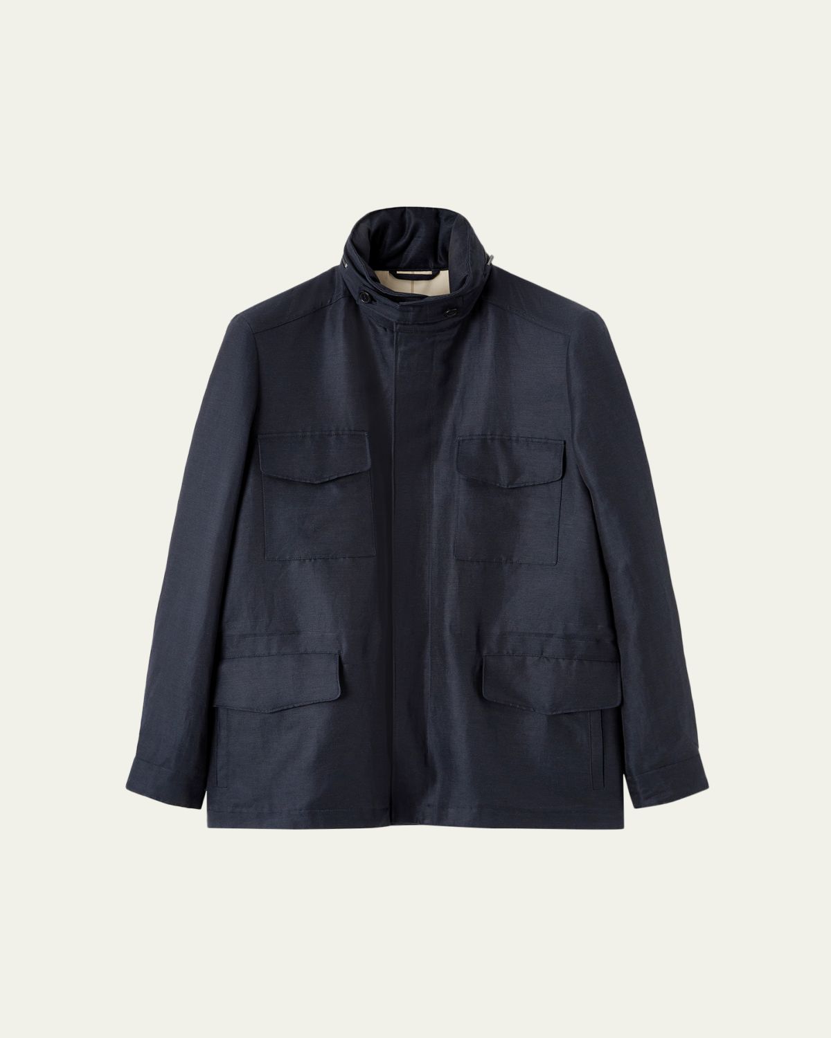 Loro Piana Men's Traveller Linen and Silk Field Jacket | Thumbnail 6 Loro Piana Men's Traveller Linen and Silk Field Jacket | Thumbnail 6