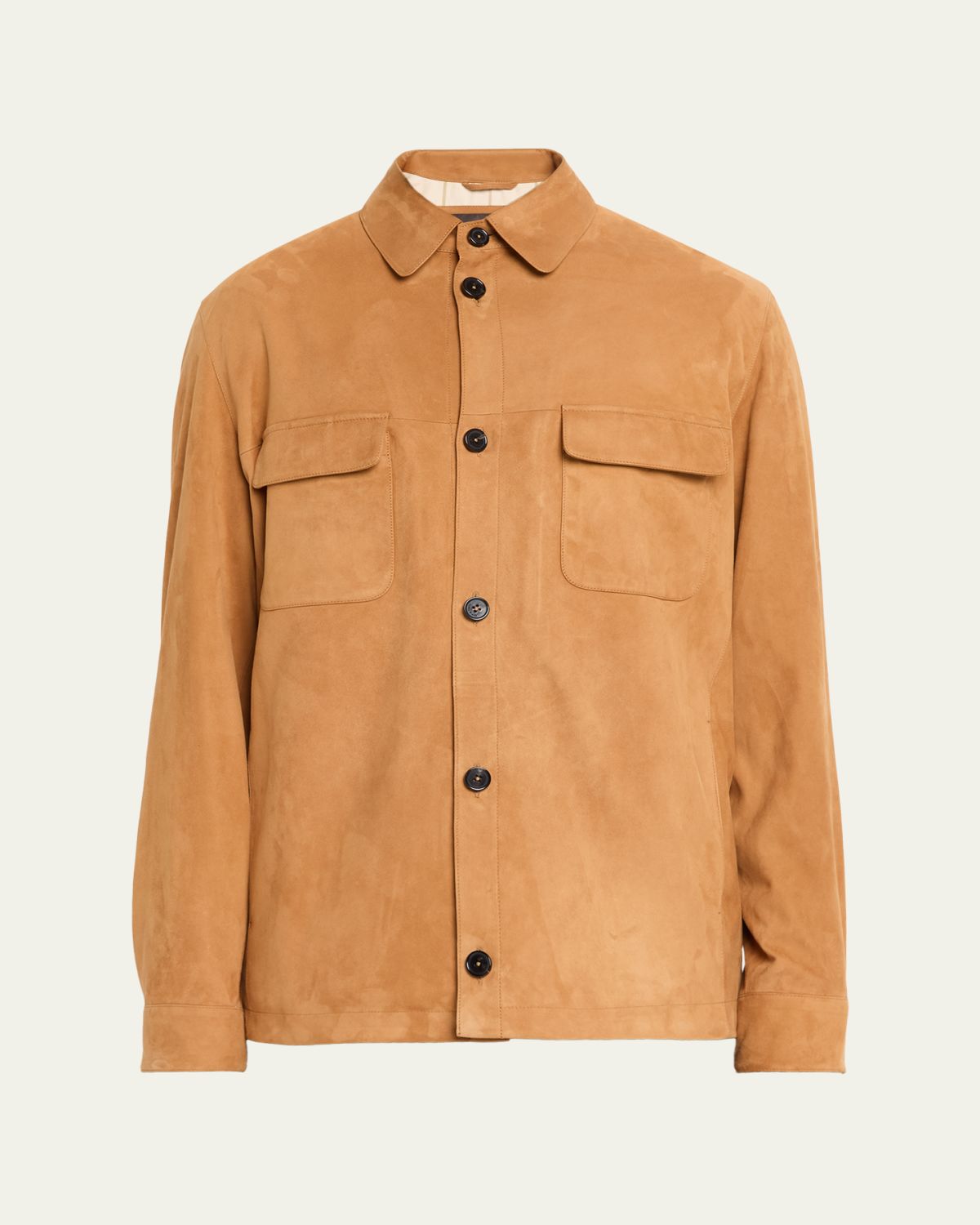 Loro Piana Men's Oversized Suede Shirt Jacket