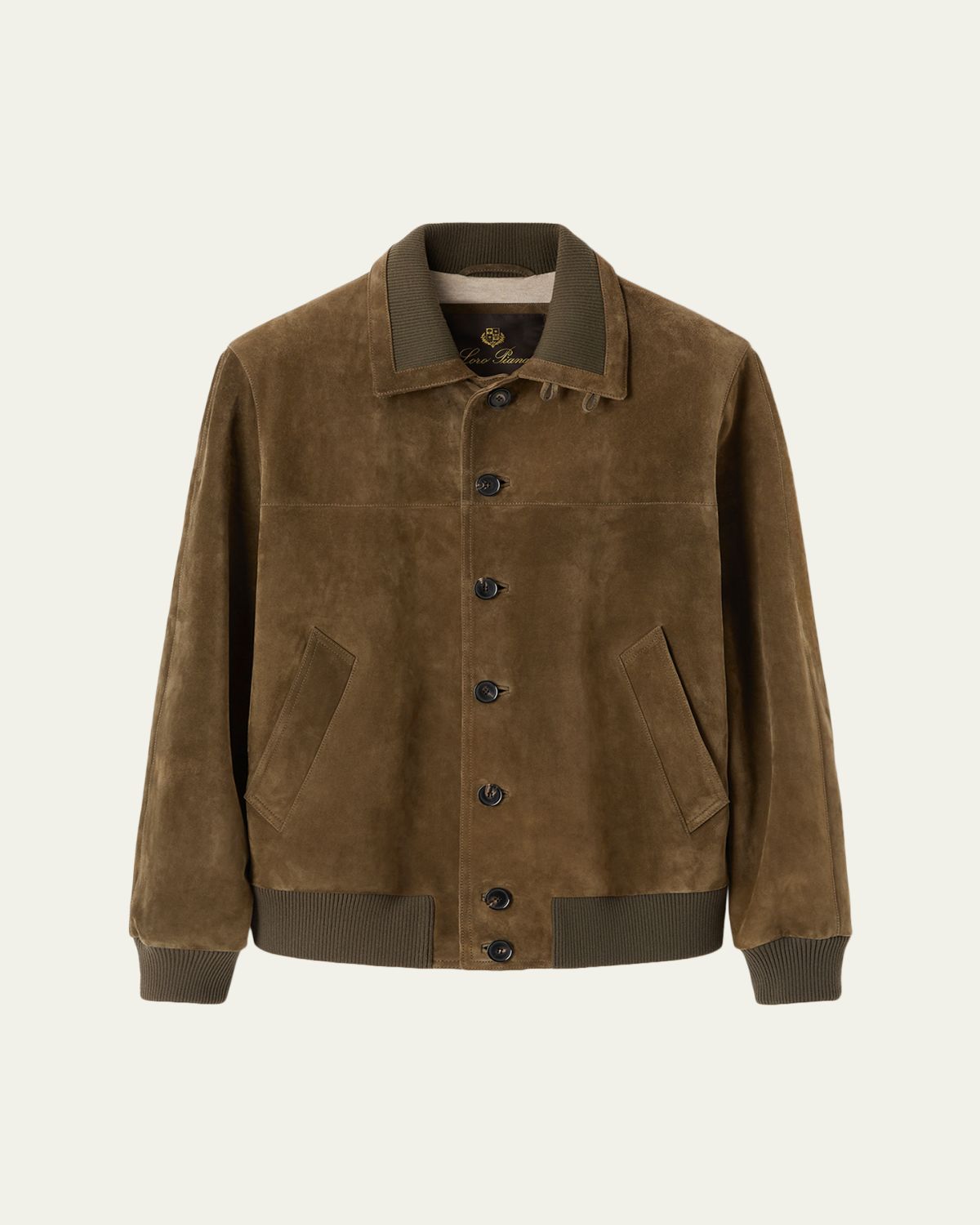 Loro Piana Men's Maremma Suede Bomber Jacket