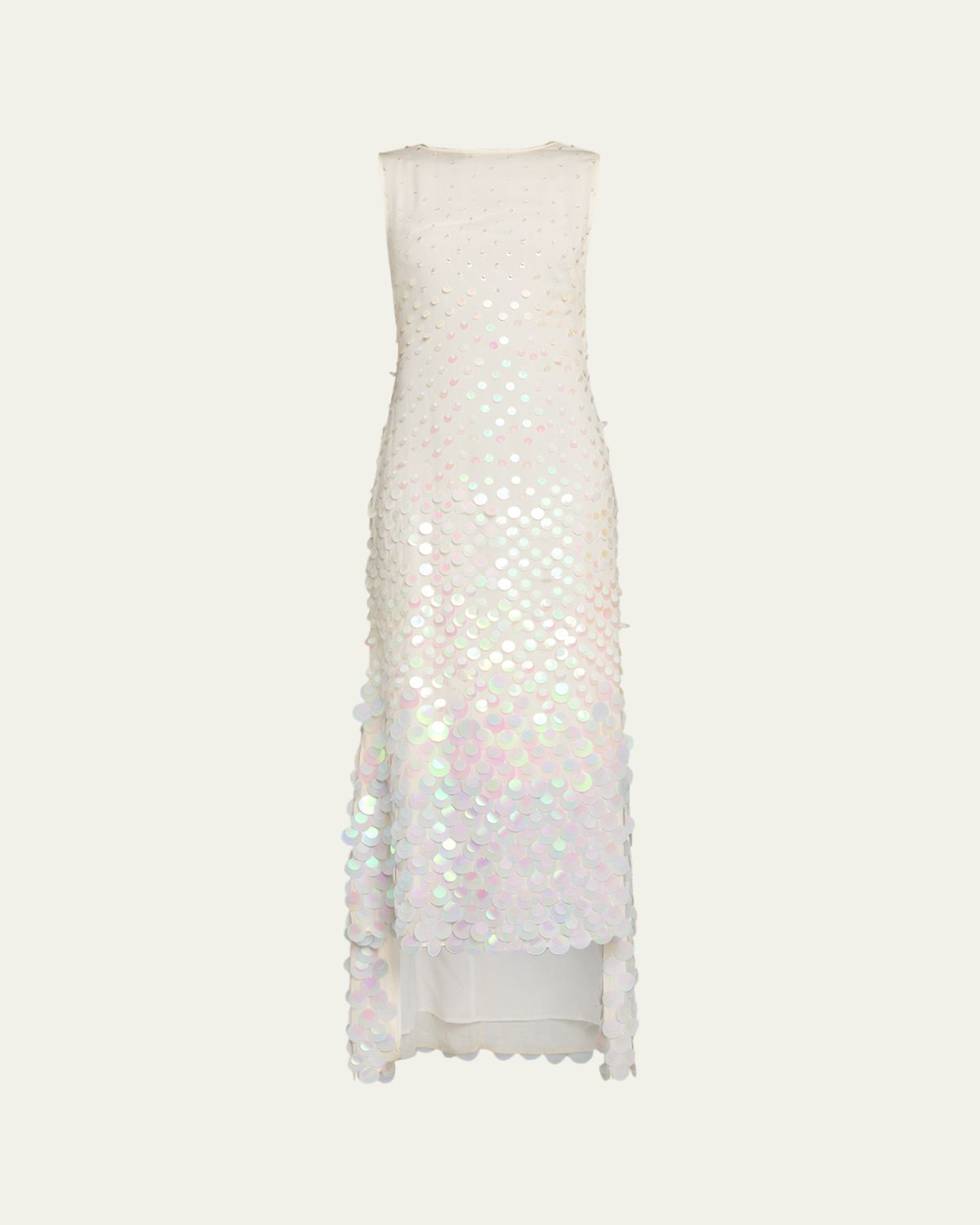 CHRISTOPHER JOHN ROGERS Embellished Silk High-Low Dress - Women's Clothing
