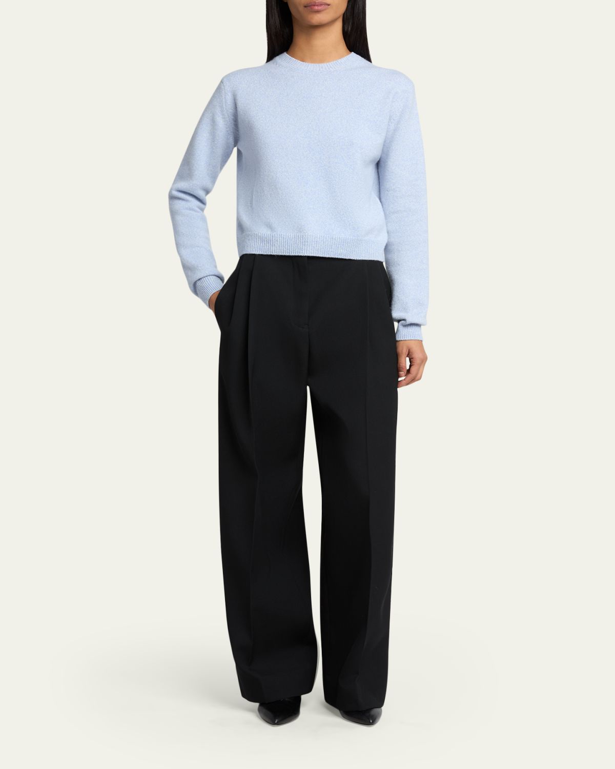 Jil Sander Wool-Cashmere Crewneck Sweater | Thumbnail 2 Jil Sander Wool-Cashmere Crewneck Sweater | Thumbnail 2