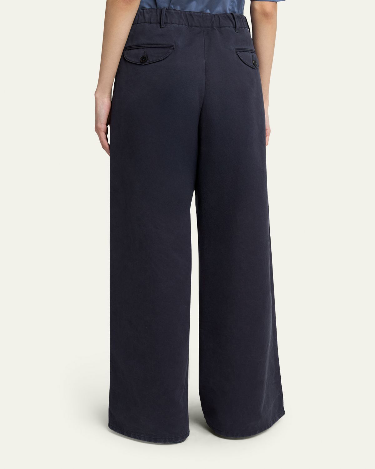 Jil Sander Pleated Cotton Wide-Leg Trousers | Thumbnail 3 Jil Sander Pleated Cotton Wide-Leg Trousers | Thumbnail 3