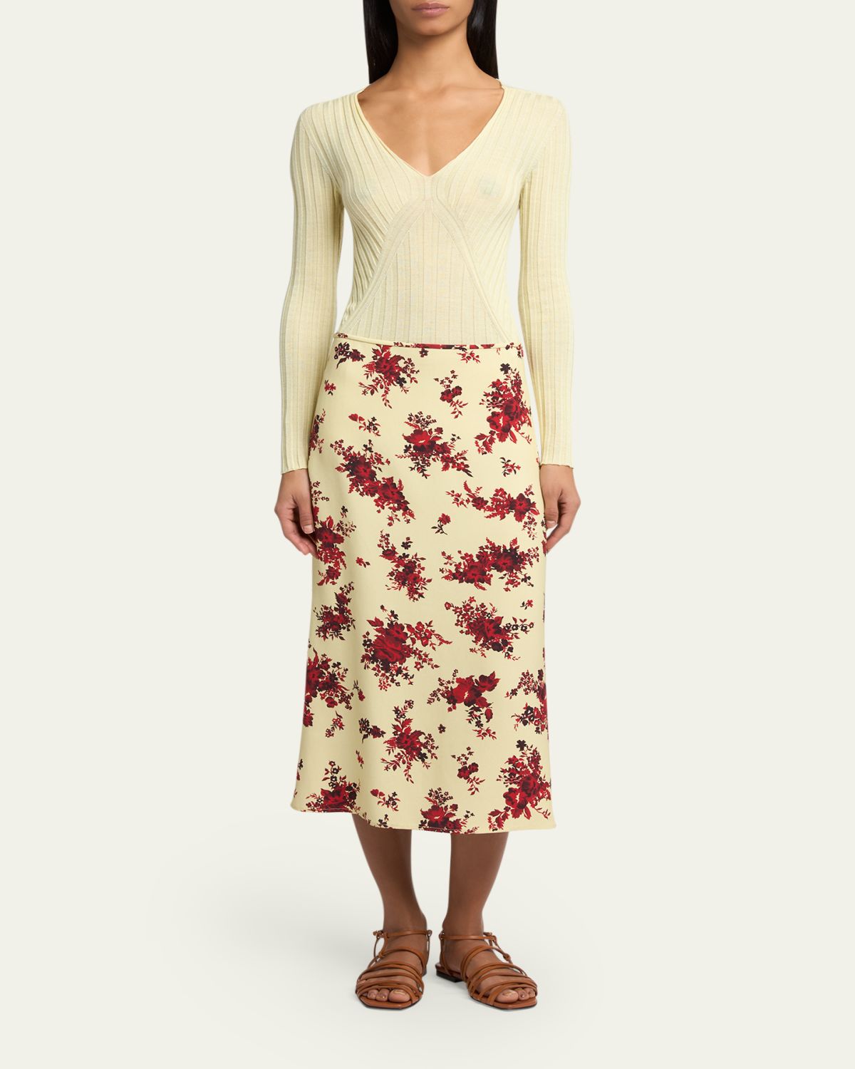 Jil Sander Cashmere-Silk V-Neck Sweater | Thumbnail 2