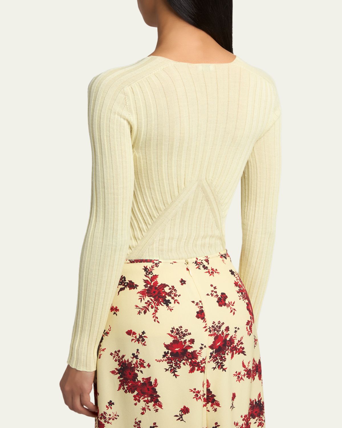 Jil Sander Cashmere-Silk V-Neck Sweater | Thumbnail 3