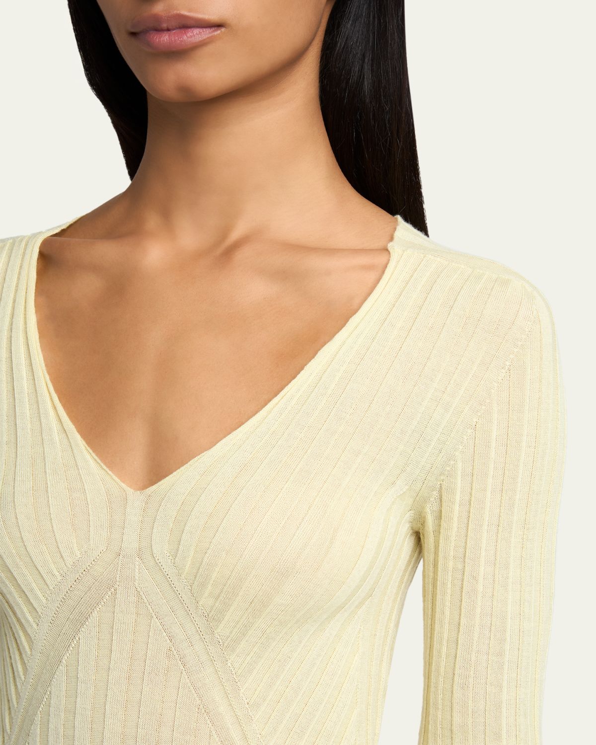 Jil Sander Cashmere-Silk V-Neck Sweater | Thumbnail 5