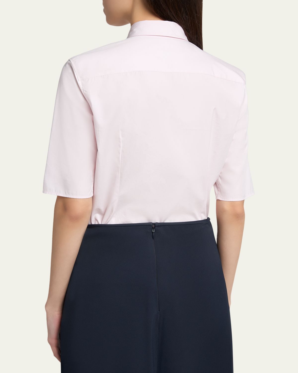 Jil Sander Elbow-Sleeve Slim Button-Down Shirt | Thumbnail 3