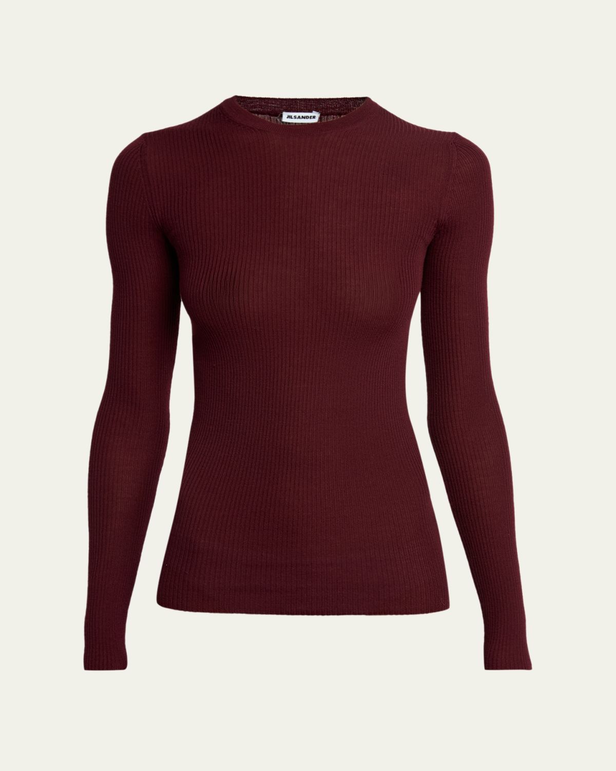 Jil Sander Ribbed Wool Crewneck Sweater