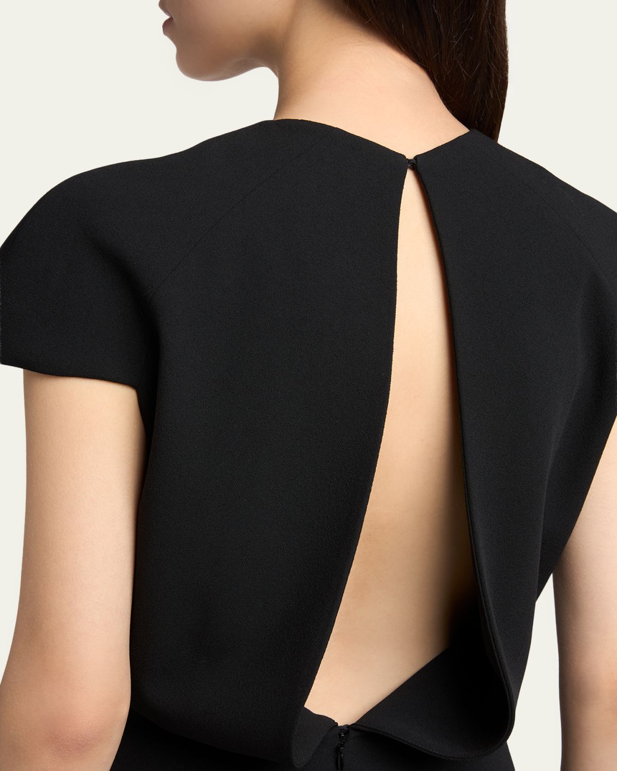 Jil Sander Open Back Short-Sleeve Long Wool Dress | Thumbnail 5 Jil Sander Open Back Short-Sleeve Long Wool Dress | Thumbnail 5