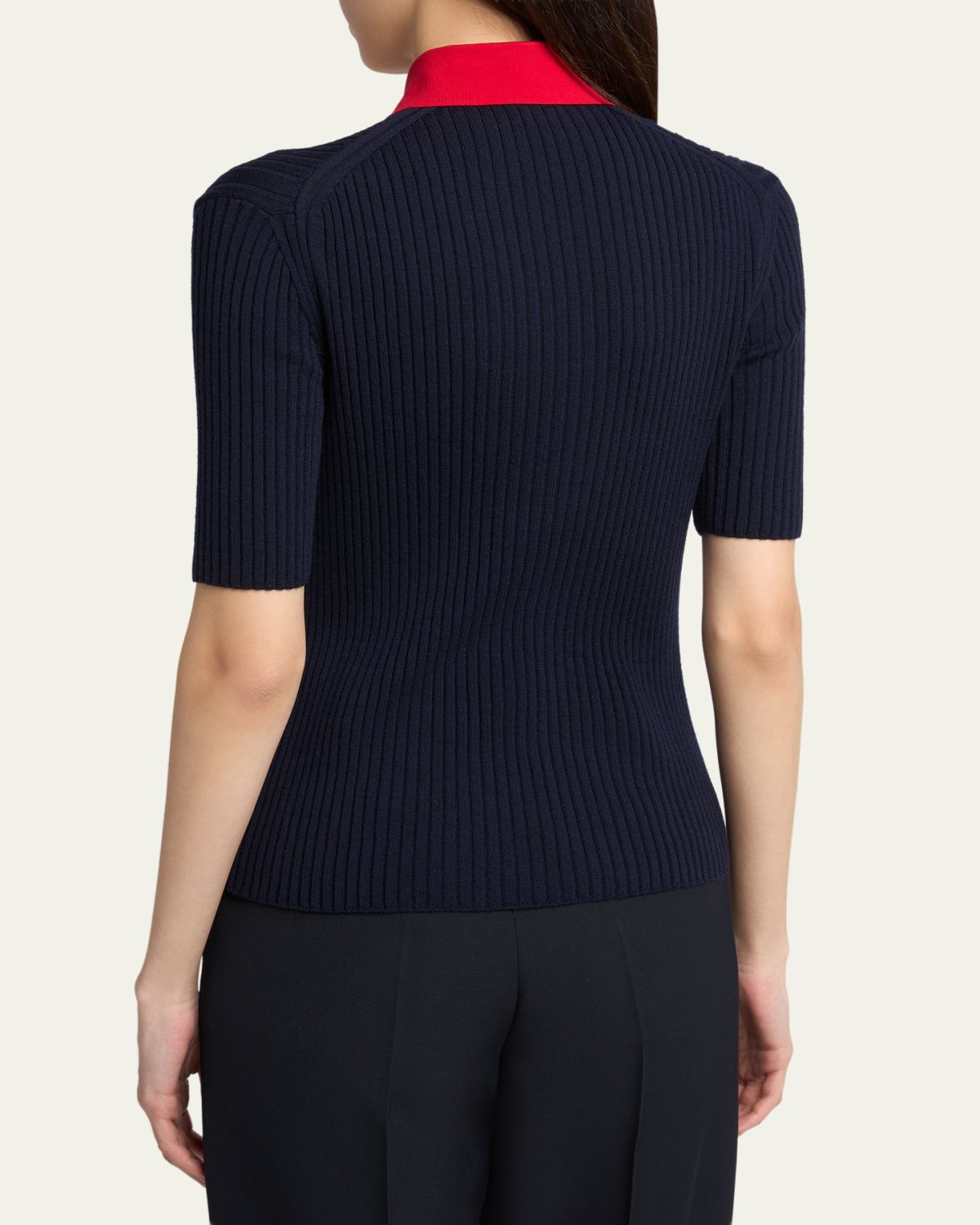Jil Sander Short-Sleeve Button-Keyhole Polo Shirt | Thumbnail 3 Jil Sander Short-Sleeve Button-Keyhole Polo Shirt | Thumbnail 3