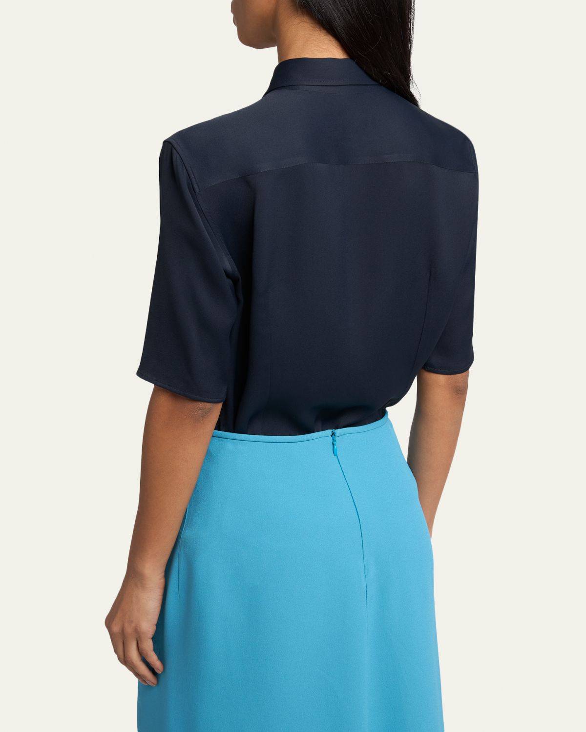 Jil Sander Short-Sleeve Viscose Button-Down Shirt | Thumbnail 3