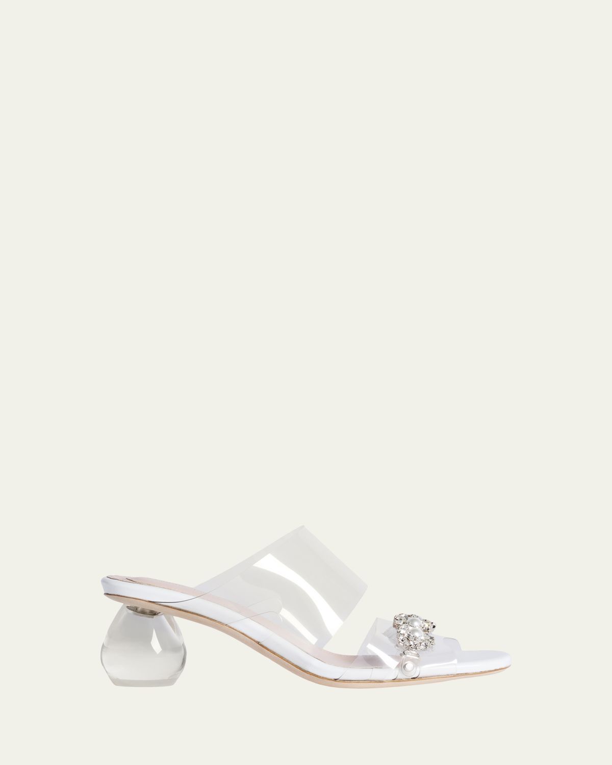 Simone Rocha 70mm Embellished Perspex-Heel Mules