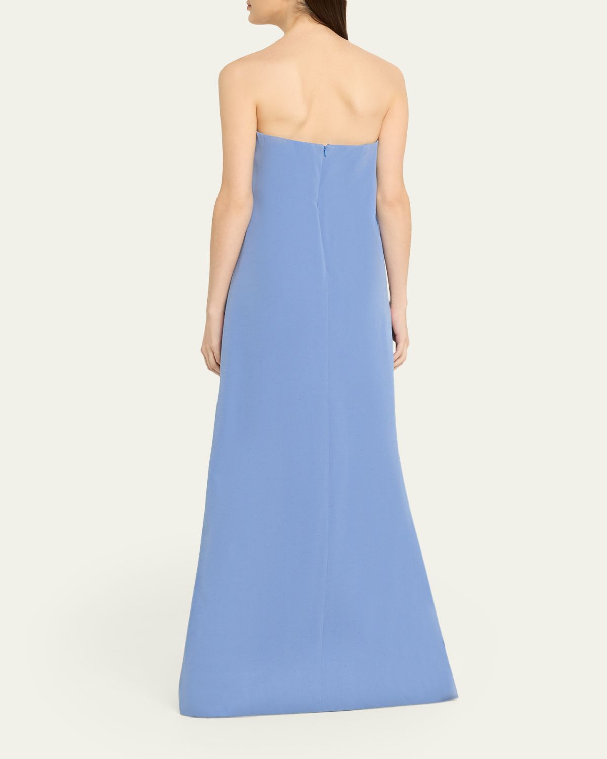 Lela Rose Peony Embroidered Strapless Crepe Gown | Thumbnail 3 Lela Rose Peony Embroidered Strapless Crepe Gown | Thumbnail 3