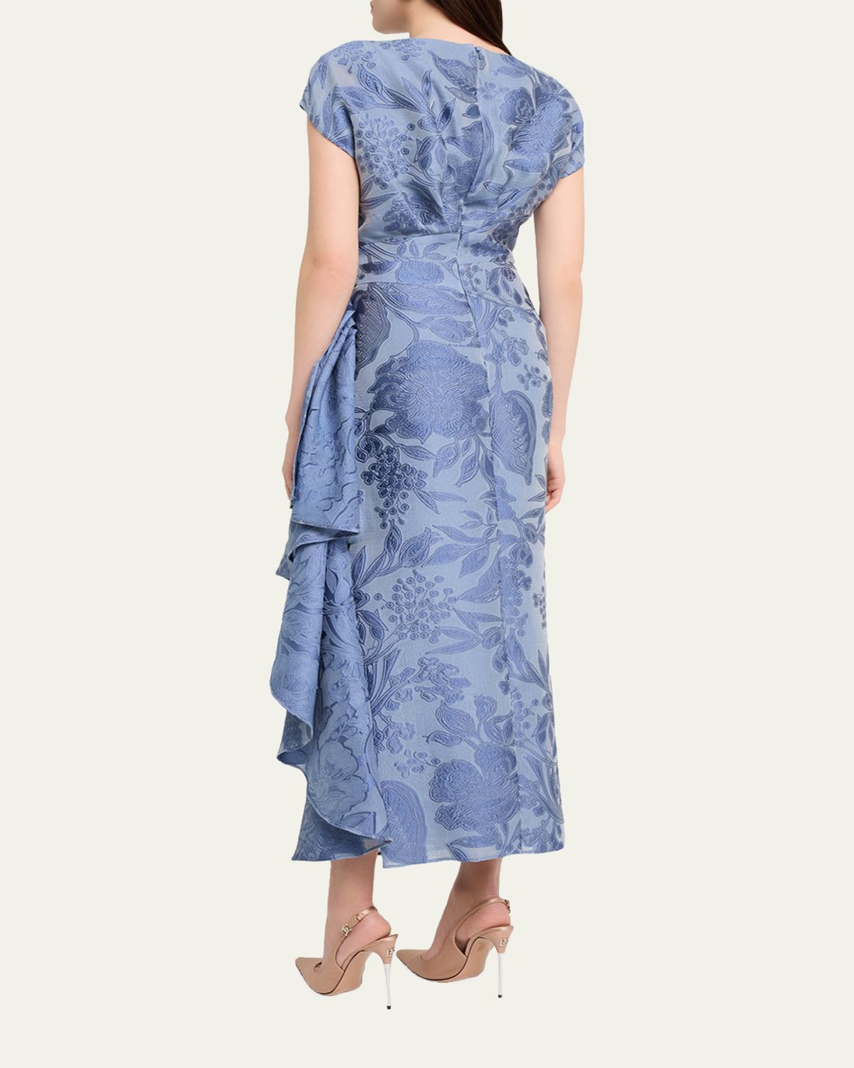 Lela Rose Floral Fil Coupe Florence Dress | Thumbnail 3 Lela Rose Floral Fil Coupe Florence Dress | Thumbnail 3