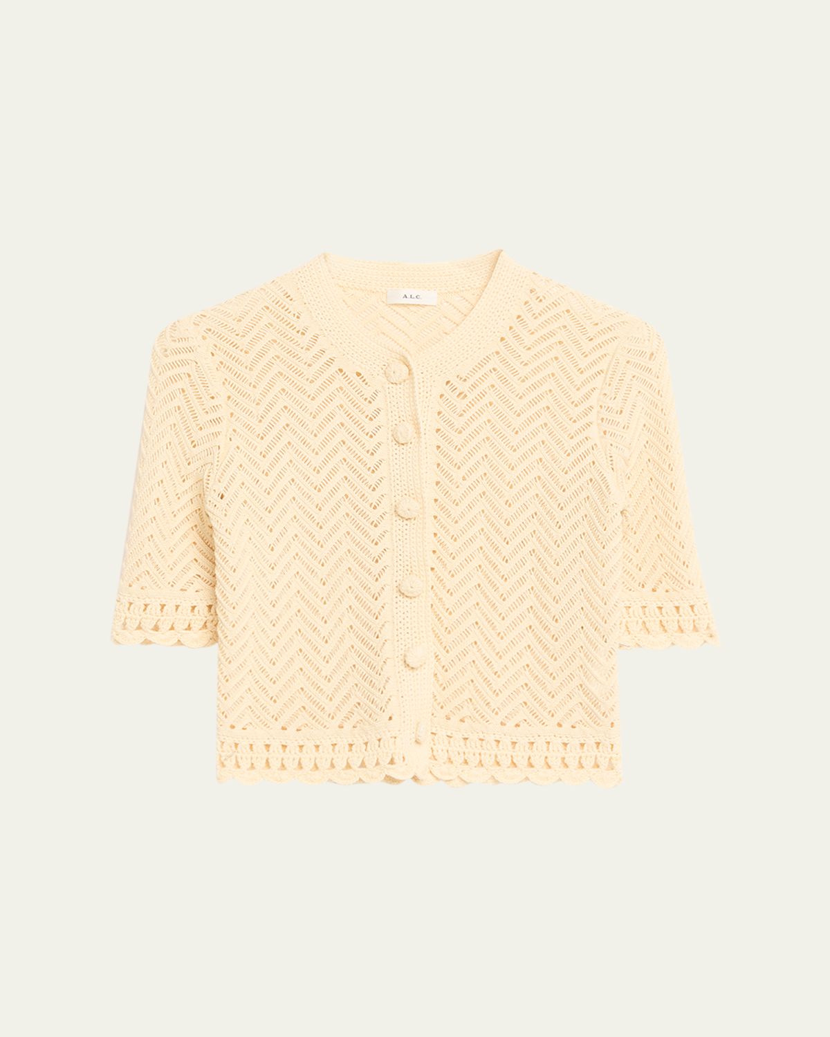 A.L.C. Simon Cropped Open-Knit Cardigan | Thumbnail 6