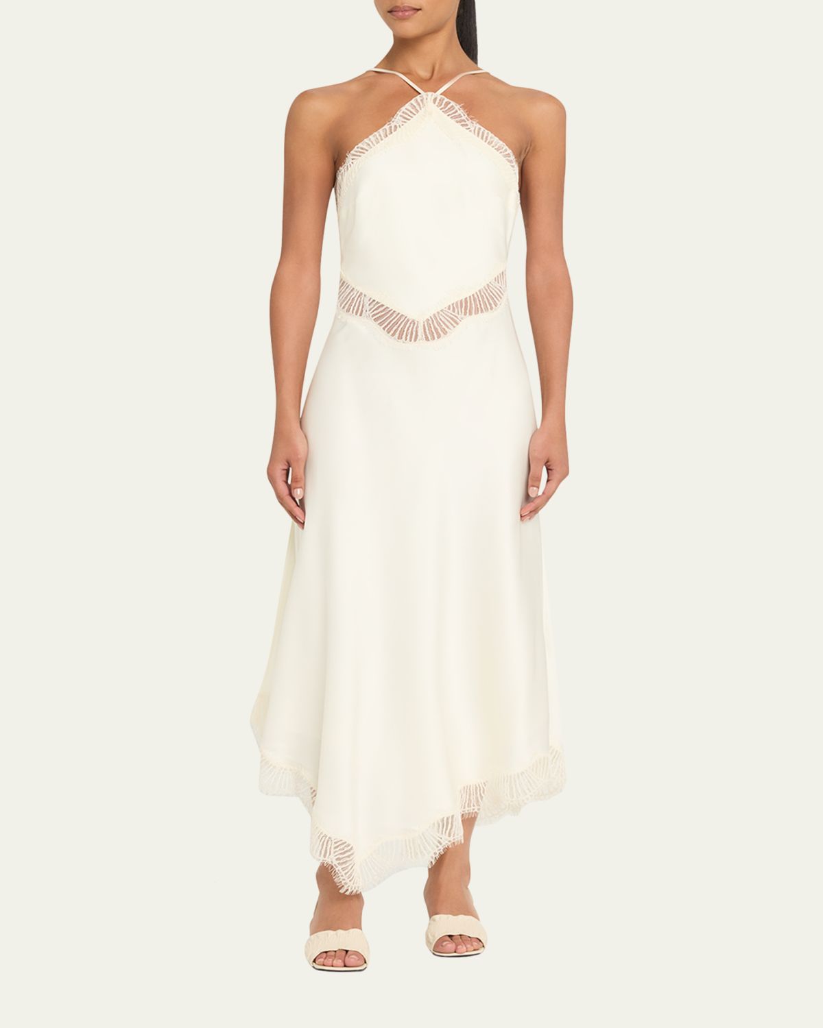 A.L.C. Lucia Satin & Lace Midi Dress | Thumbnail 2 A.L.C. Lucia Satin & Lace Midi Dress | Thumbnail 2