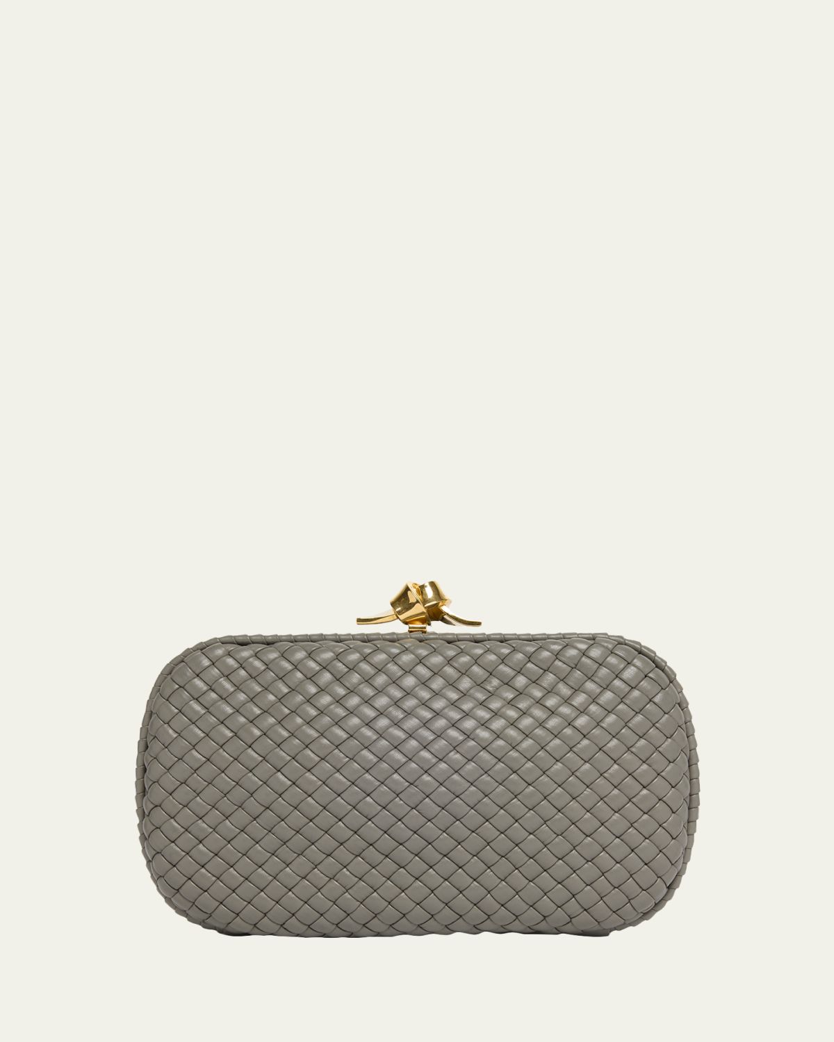 Bottega Veneta Padded Leather Sculptural Knot Clutch Bag