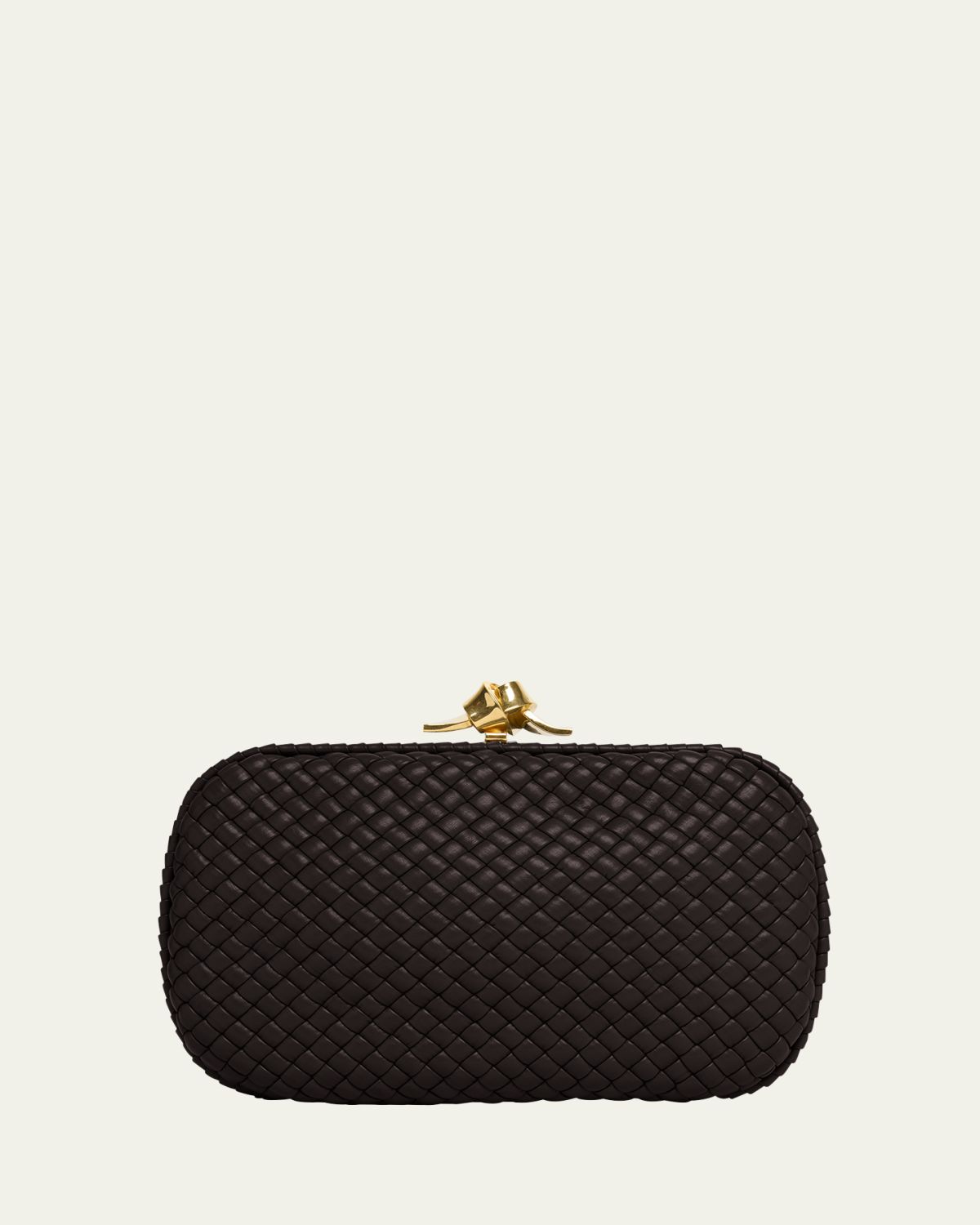 Bottega Veneta Padded Leather Sculptural Knot Clutch Bag