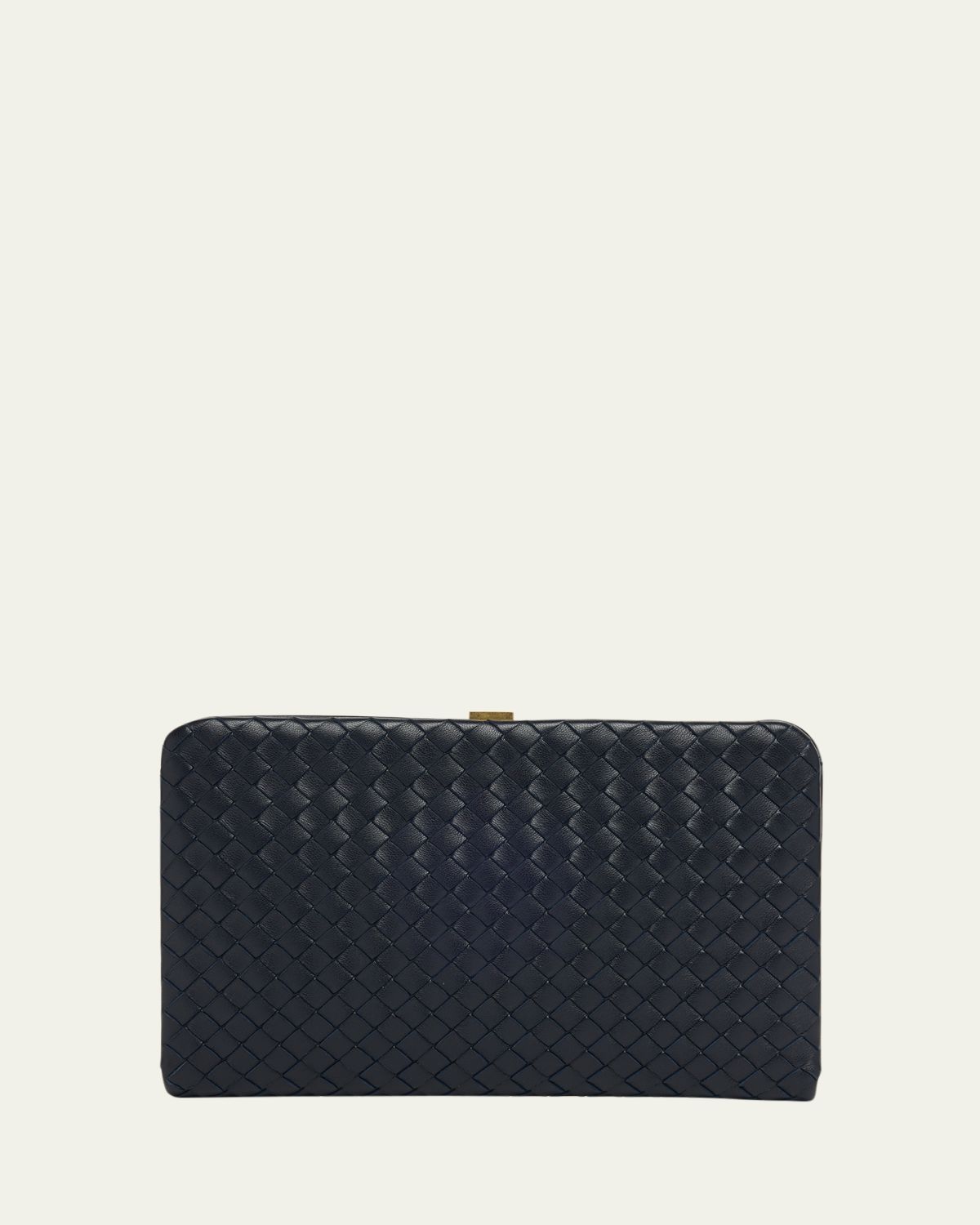 Bottega Veneta Mezzanotte Leather Clutch Bag
