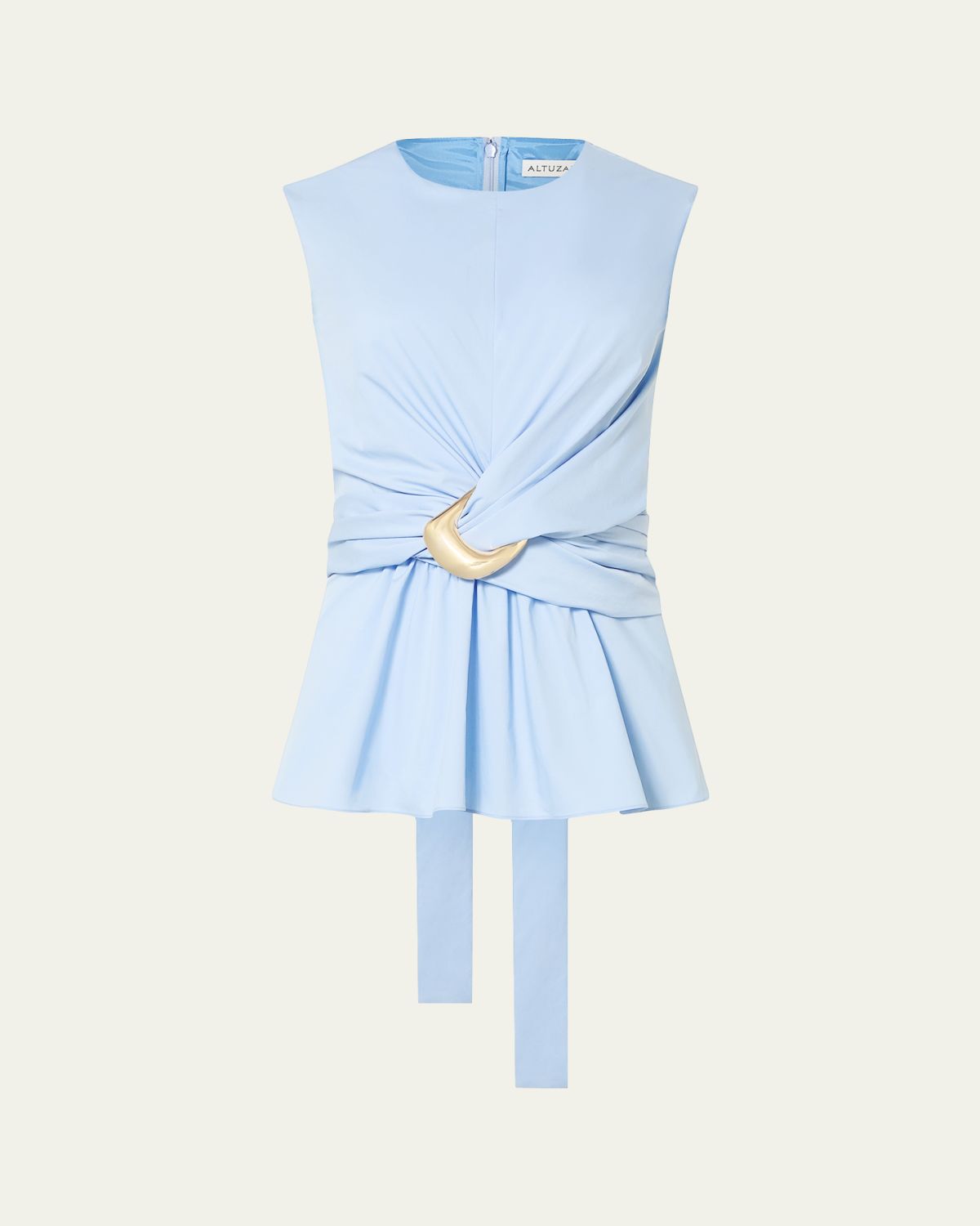 Altuzarra Tizzy Gathered Sleeveless Top