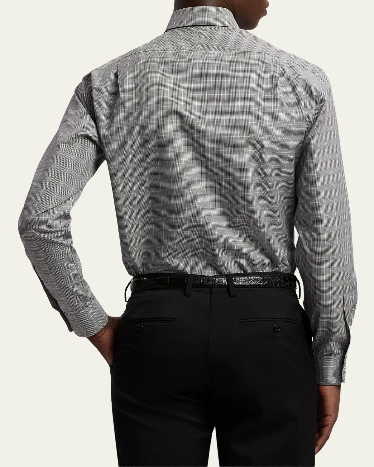 Ralph Lauren Purple Label Men's Glen Plaid Twill Classic-Fit Shirt | Thumbnail 3 Ralph Lauren Purple Label Men's Glen Plaid Twill Classic-Fit Shirt | Thumbnail 3